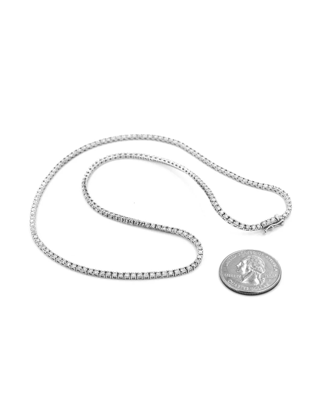 Norman Covan Diamond Line Necklace in Gold - Image 4