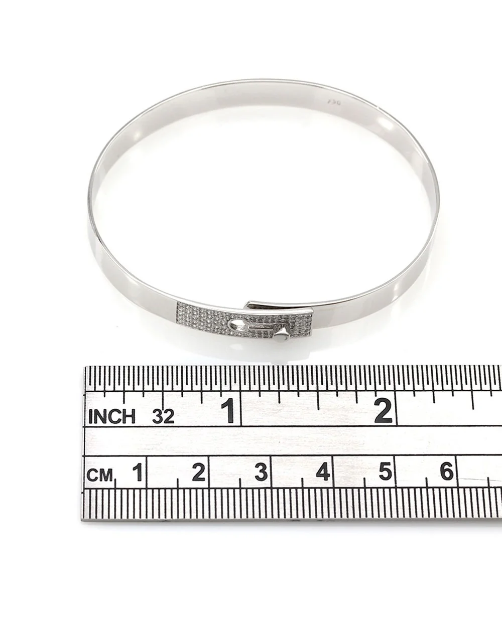 Norman Covan Diamond Pave Key Hole Bangle Bracelet - Image 3