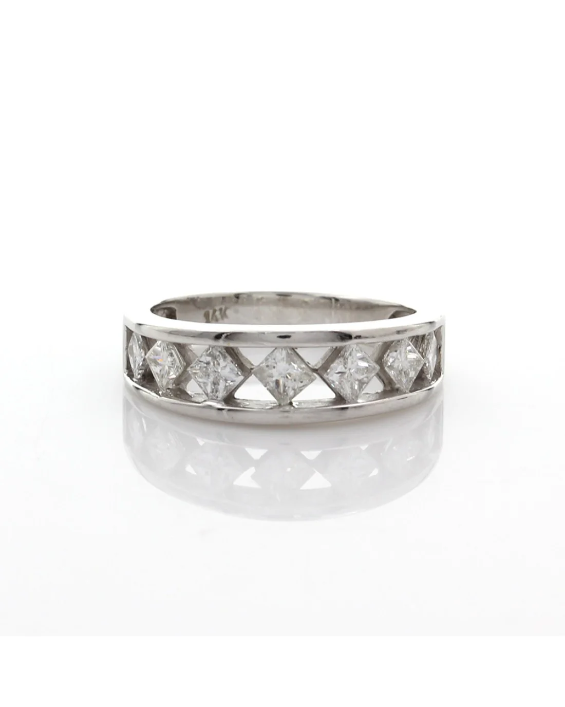 Open Channel Princess Diamond Ring - Image 2