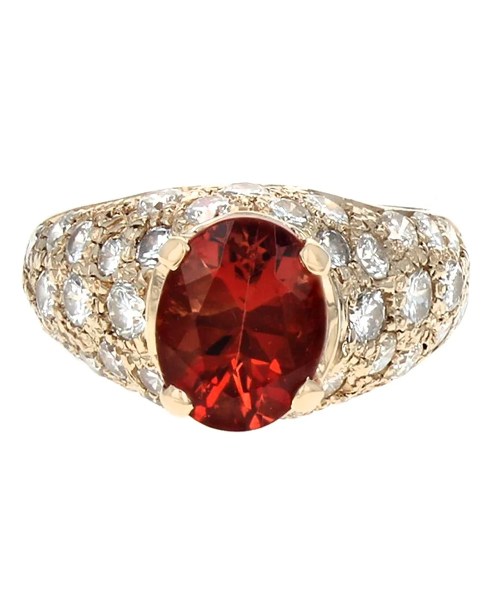 Oregon Sunstone and Diamond Dome Ring - Image 2