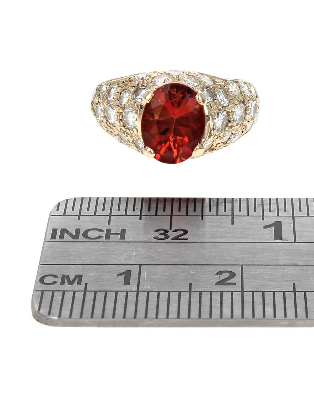 Oregon Sunstone and Diamond Dome Ring - Image 3