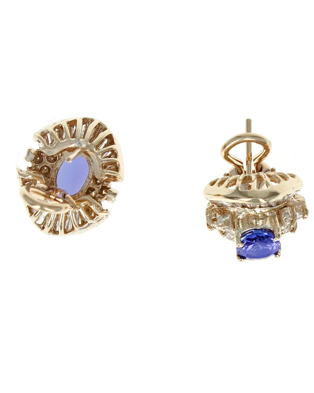 Oval Tanzanite Bag/Rd Diamond Earrings - Image 2