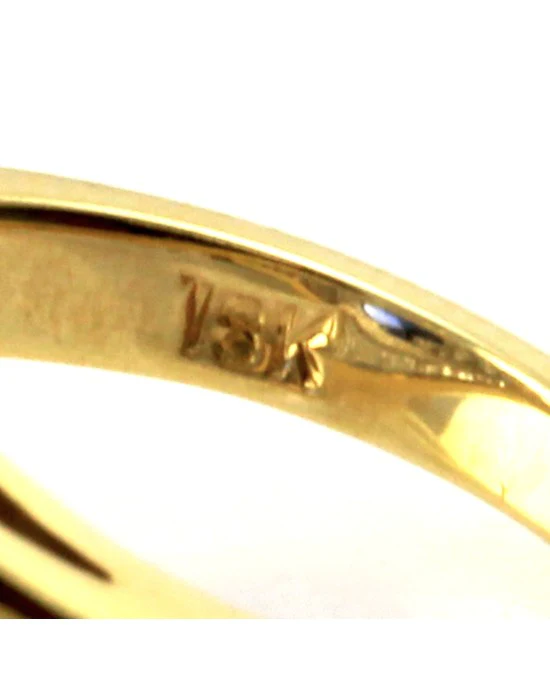 Oval Tanzanite Bypass Ring w/ Diamond Cluster in Two Tone 18K Gold - Image 8