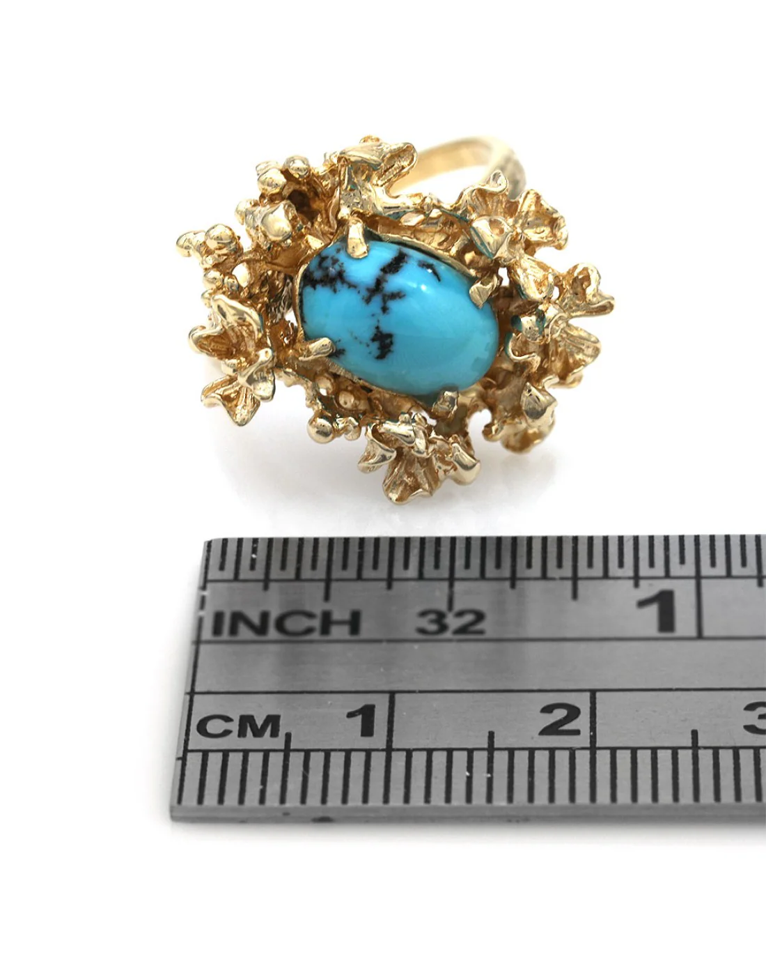 Oval Turquoise Free Form Ring - Image 3