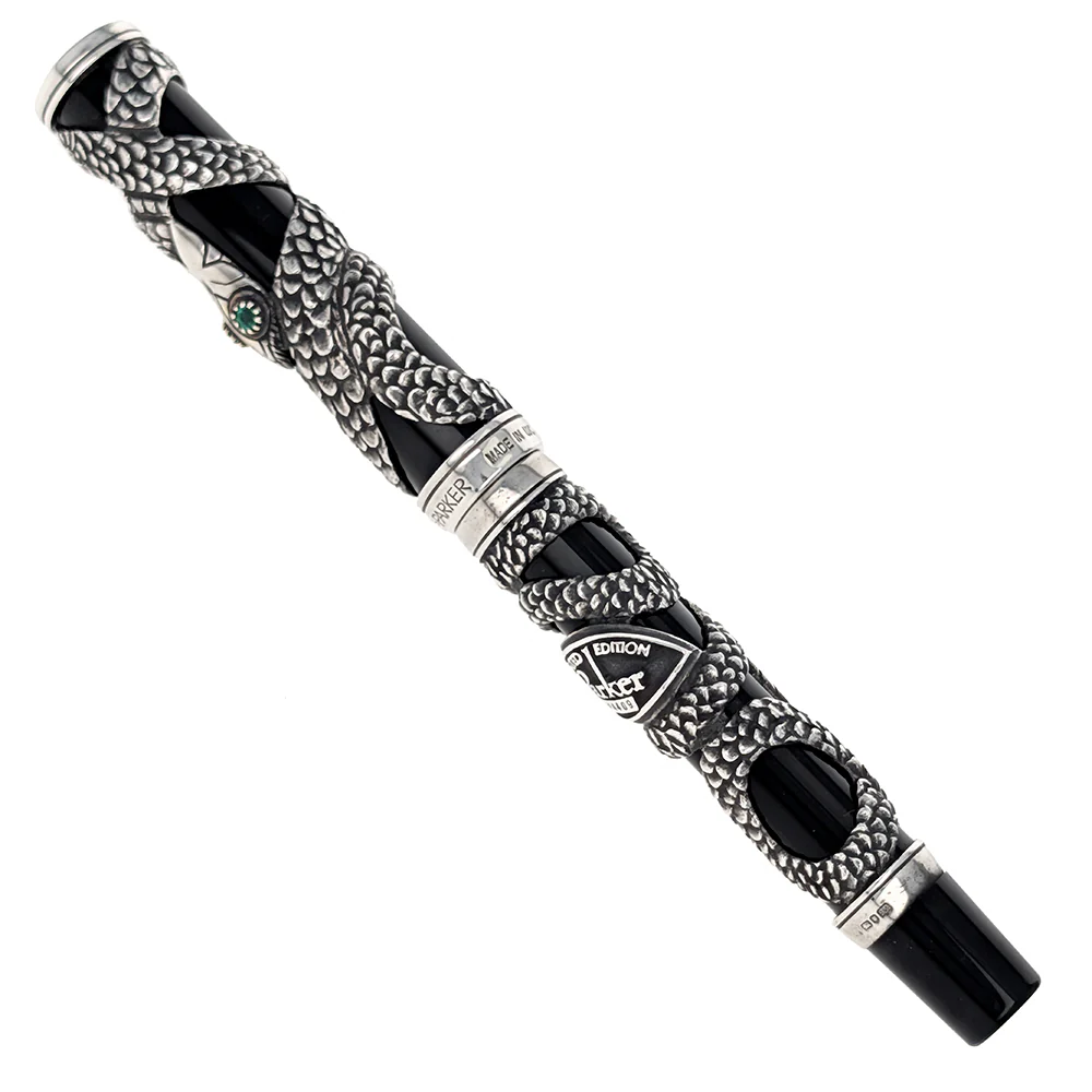 Parker Sterling Silver Emerald Snake Fountain Pen - Image 3