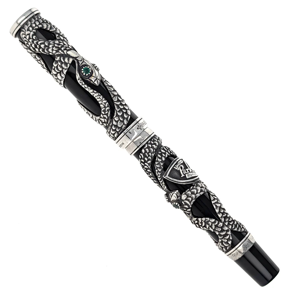 Parker Sterling Silver Emerald Snake Fountain Pen - Image 5