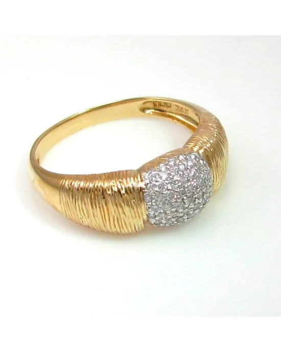 Pave Diamond Ring in Gold