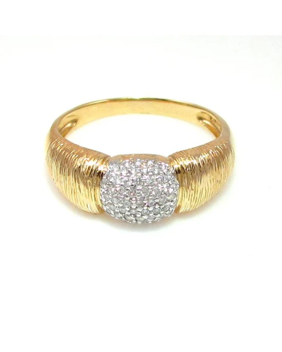 Pave Diamond Ring in Gold - Image 2