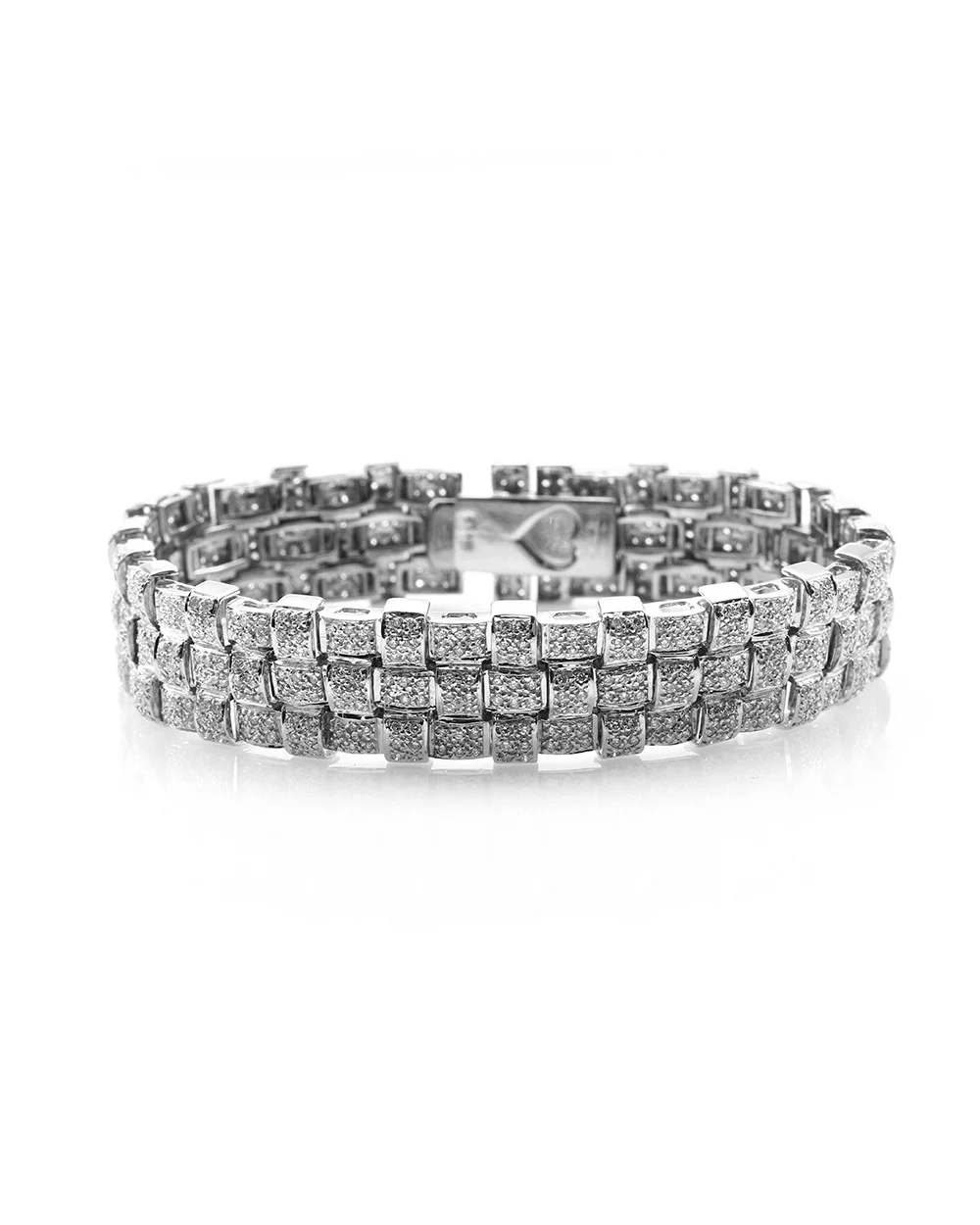 Pave Diamond Woven Bracelet in Gold - Image 2
