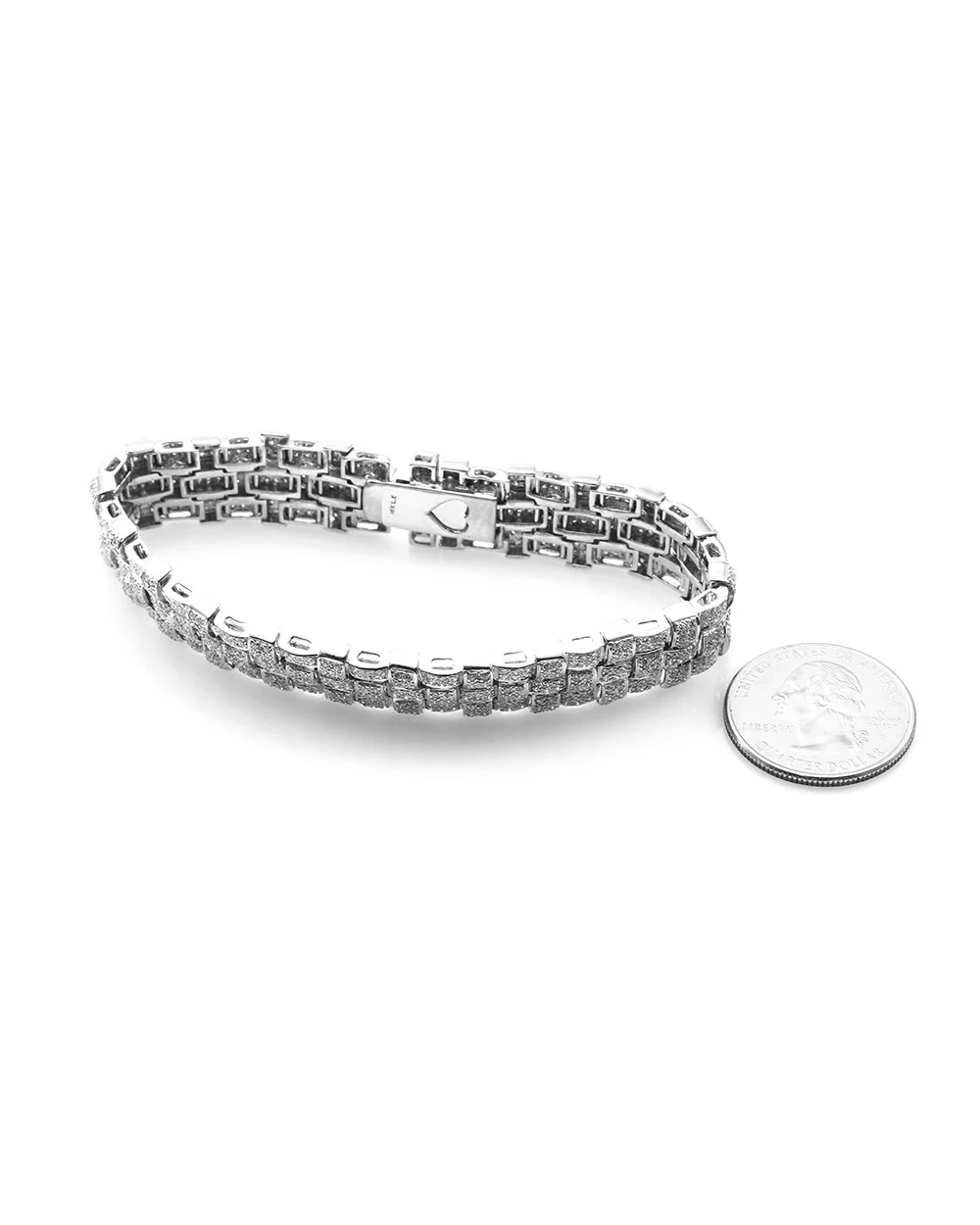Pave Diamond Woven Bracelet in Gold - Image 4