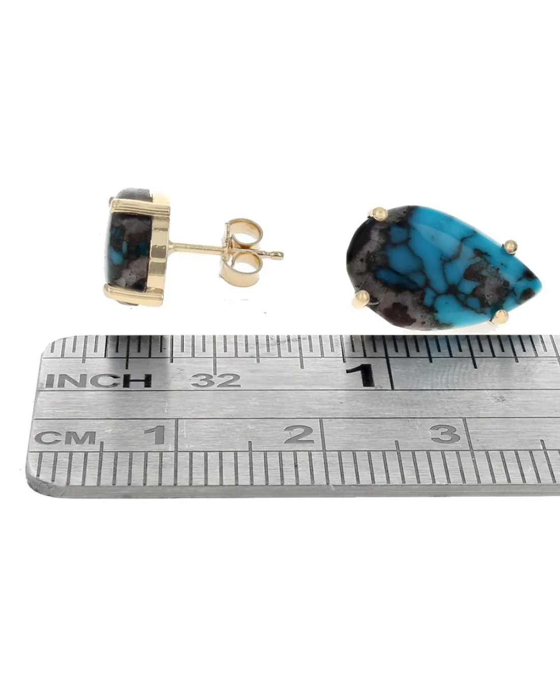 Pear Shaped Turquoise Studs - Image 3