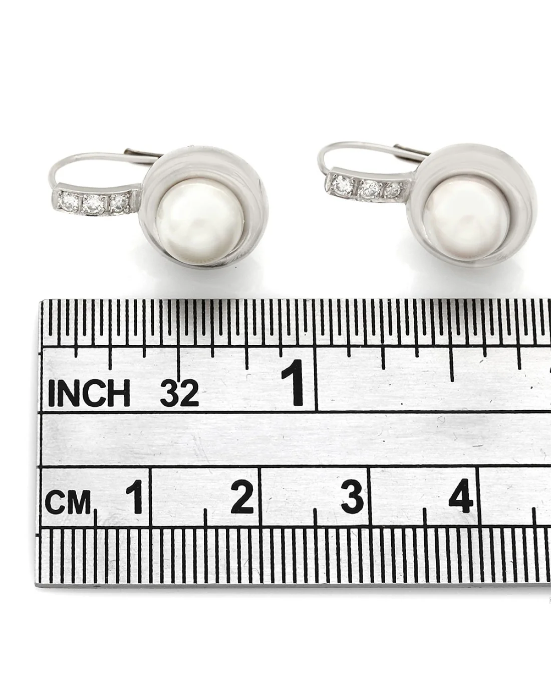 Pearl and Diamond Earrings - Image 3