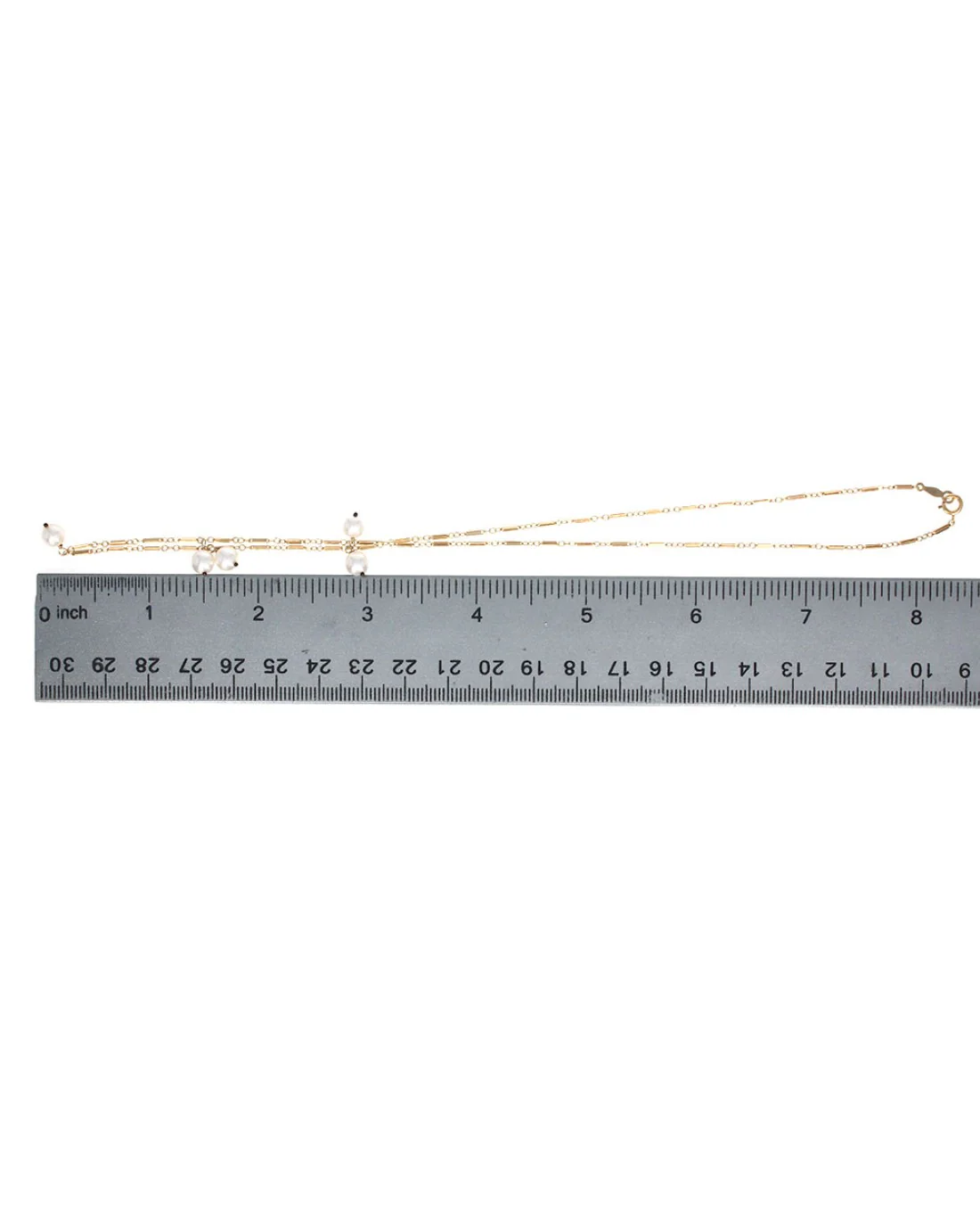 Pearl Dangle Station Necklace - Image 3