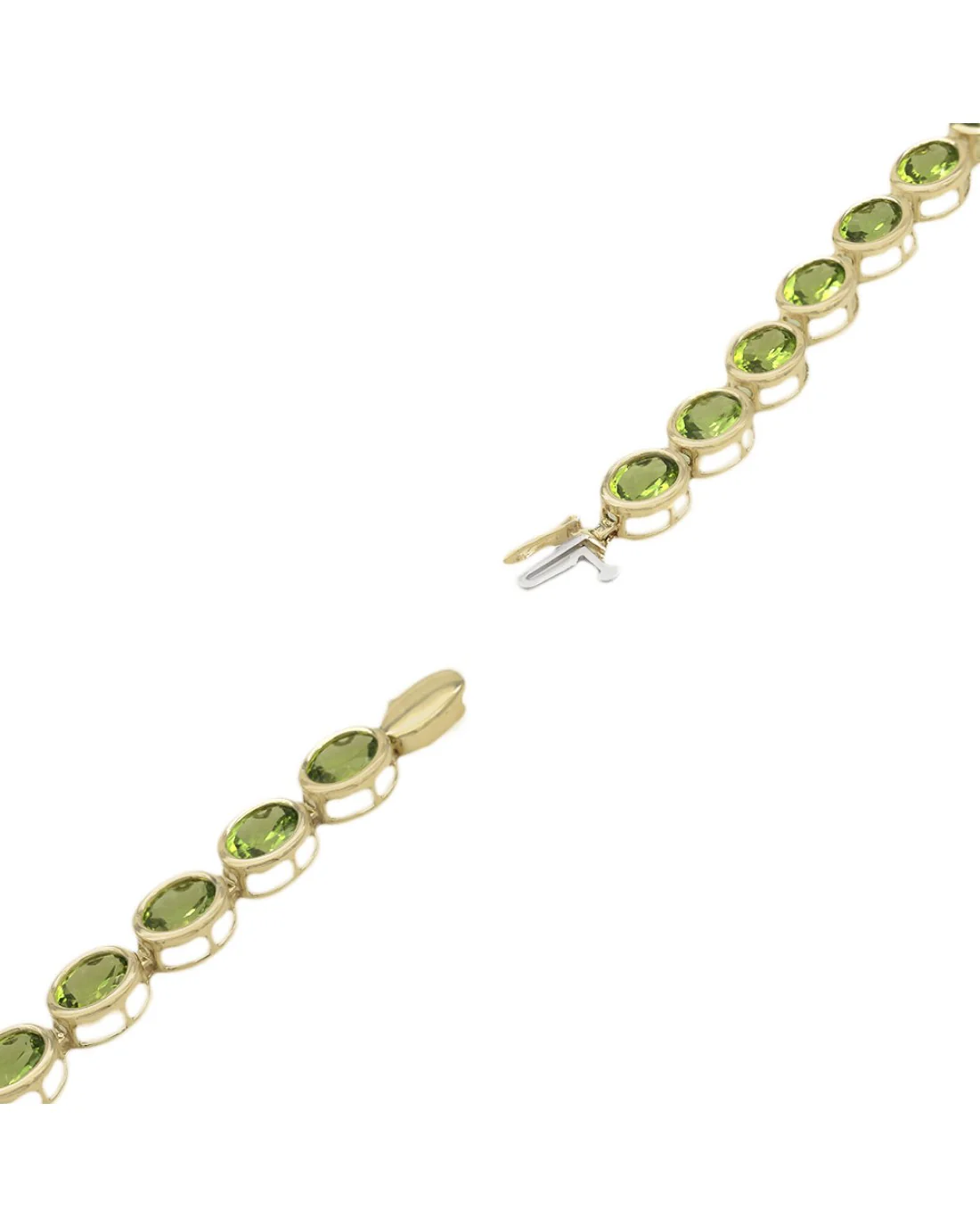 Peridot Inline Bracelet in Yellow Gold - Image 2