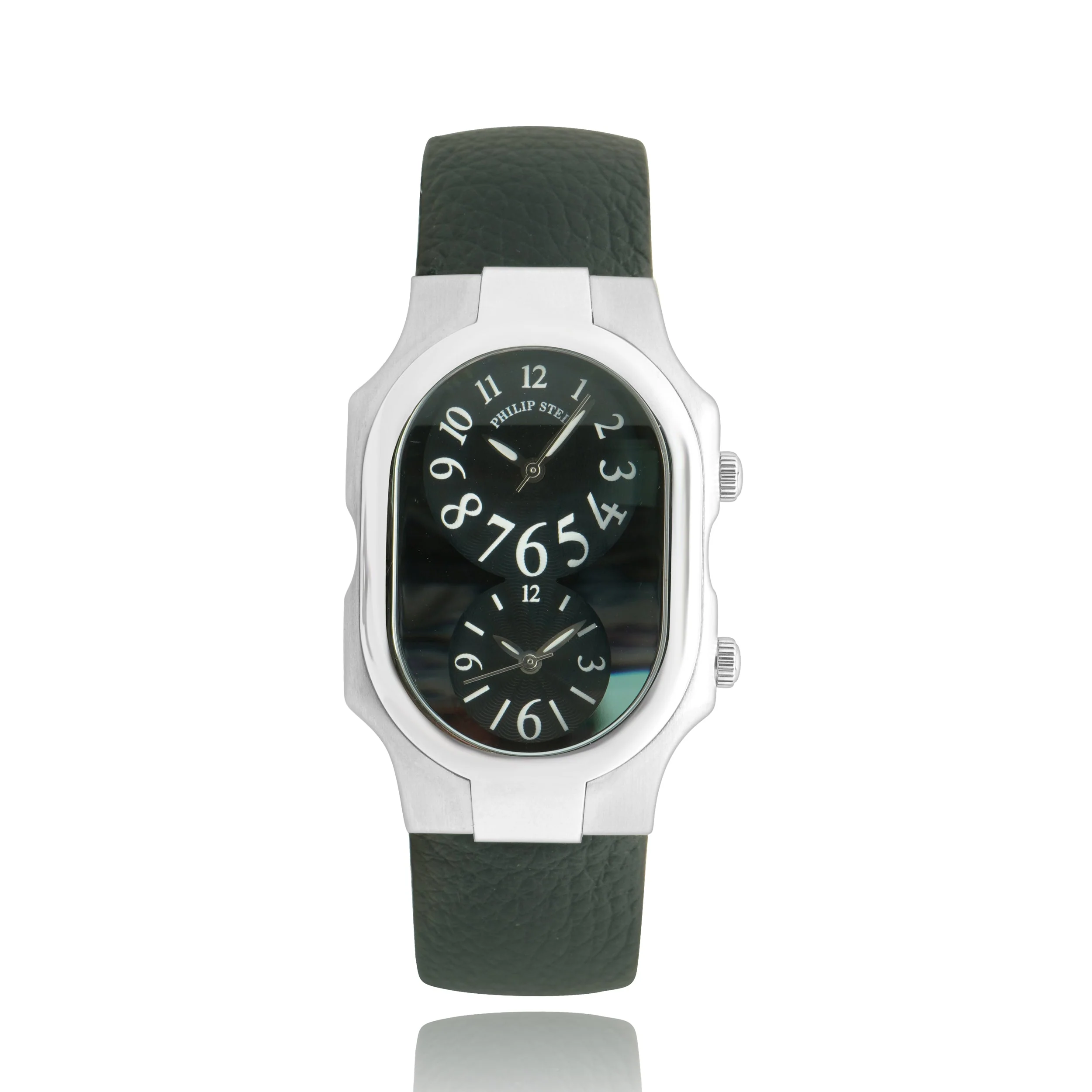 Philip Stein Stainless Steel Signature Large Model Black Dial