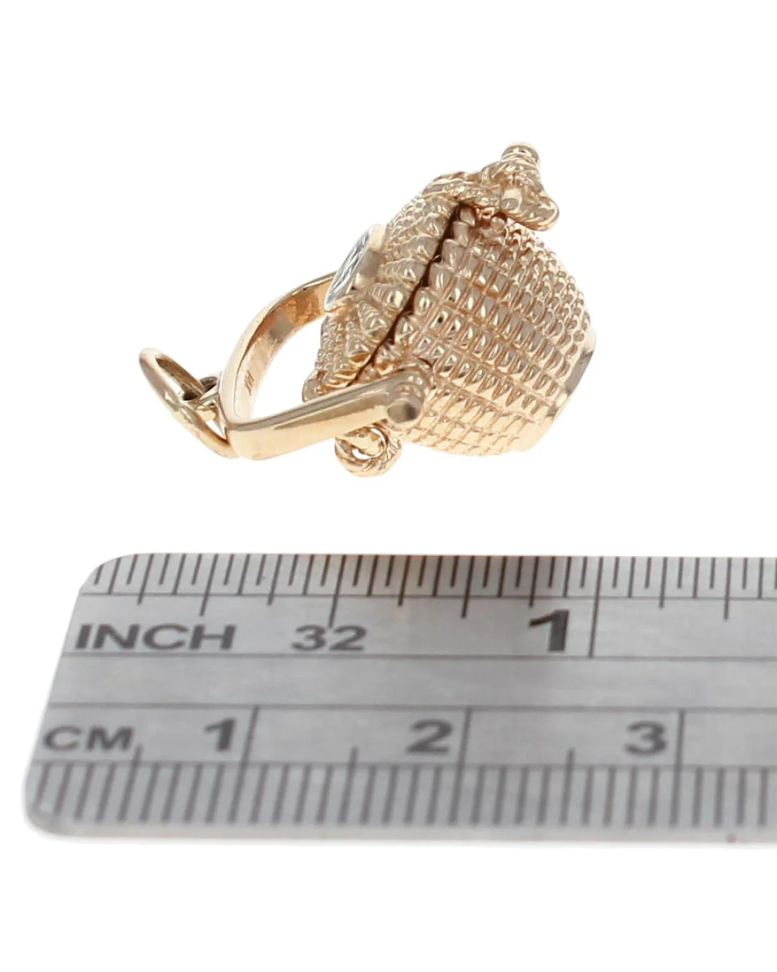 Picnic Basket Charm Pendant with Painted Top - Image 4