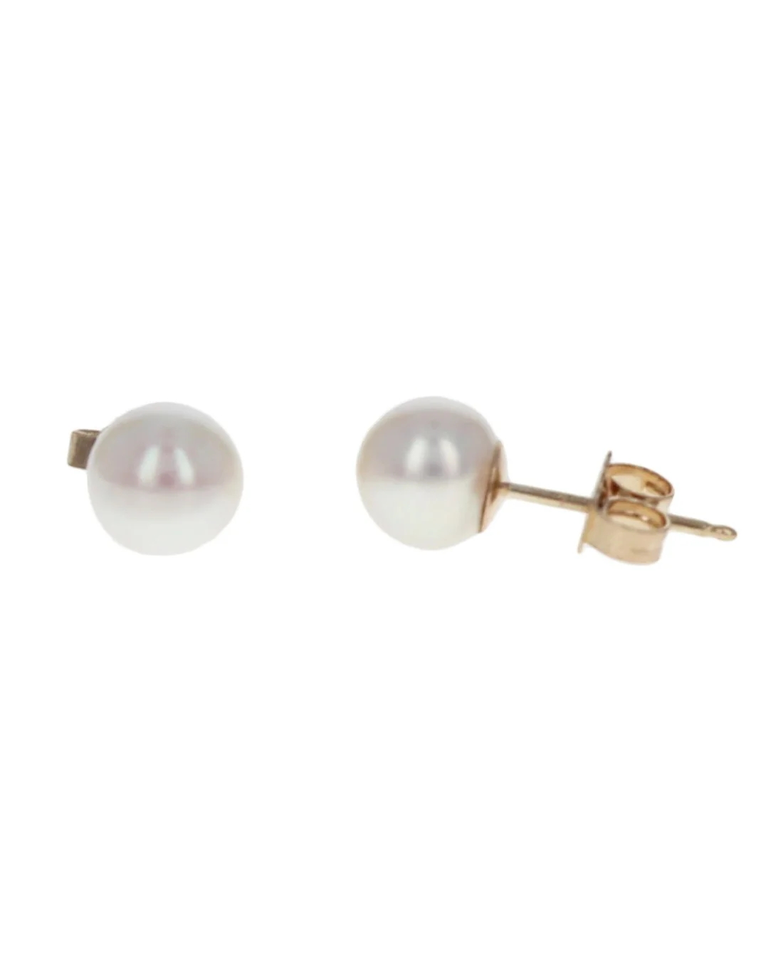Pink Rose Pearl Stud Earrings - Image 2
