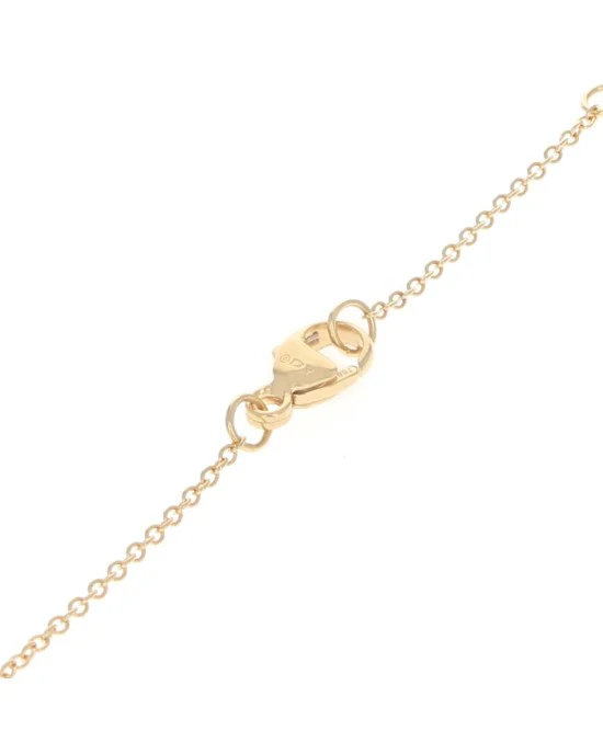 Pink Sapphire Scroll Motif Key on Cable Chain - Image 2