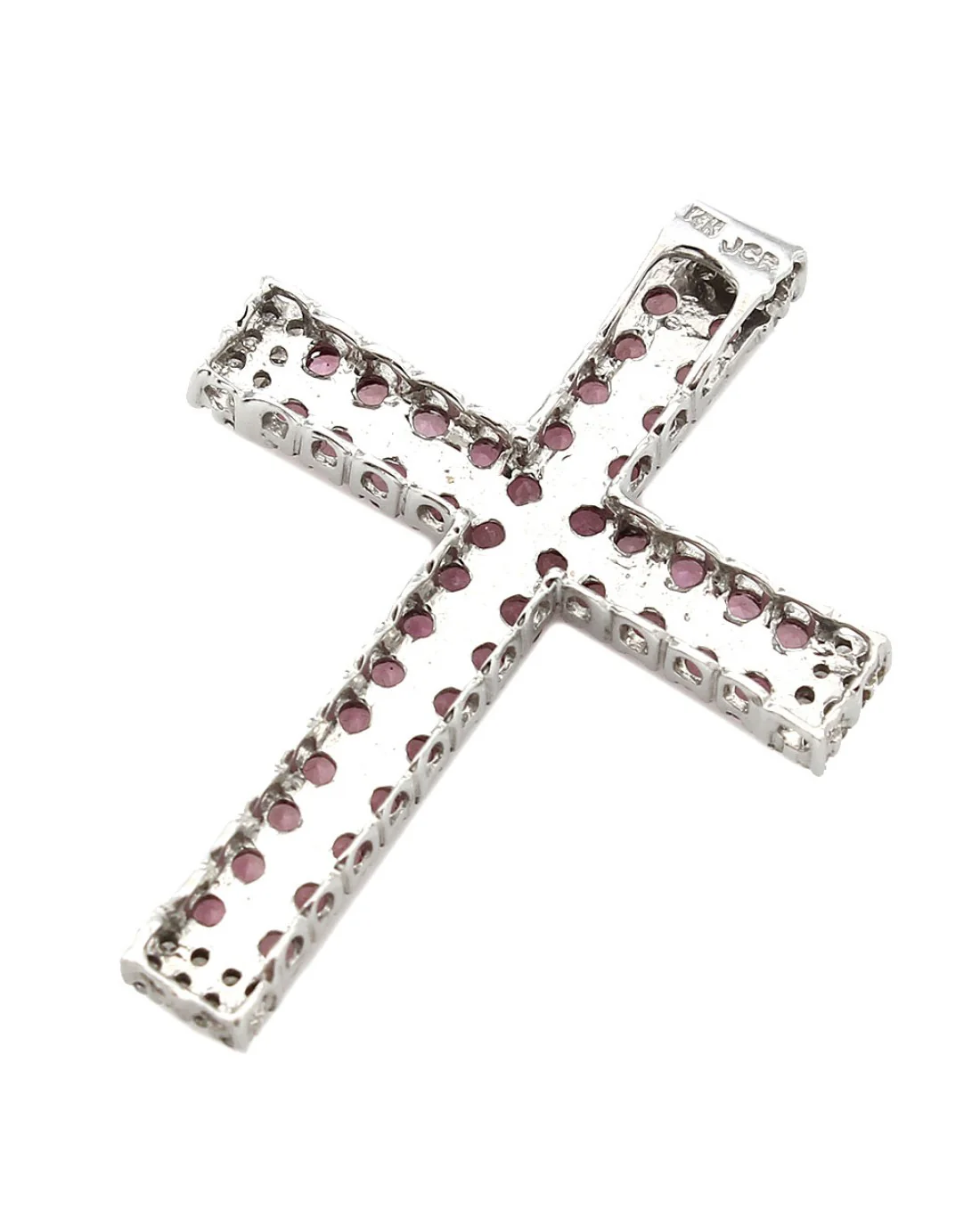 Pink Tourmaline and Diamond Cross - Image 2