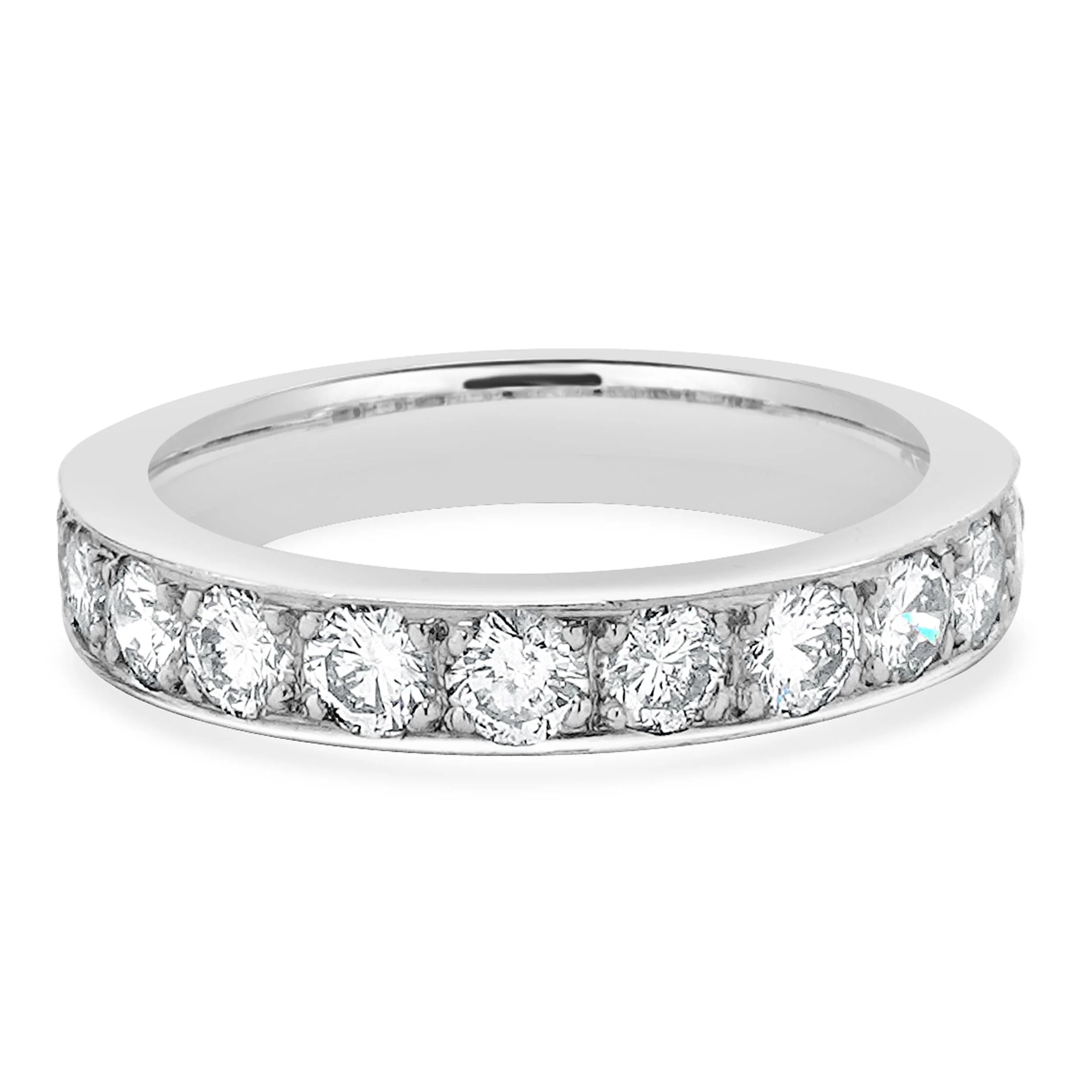 Platinum Channel Set Diamond Band