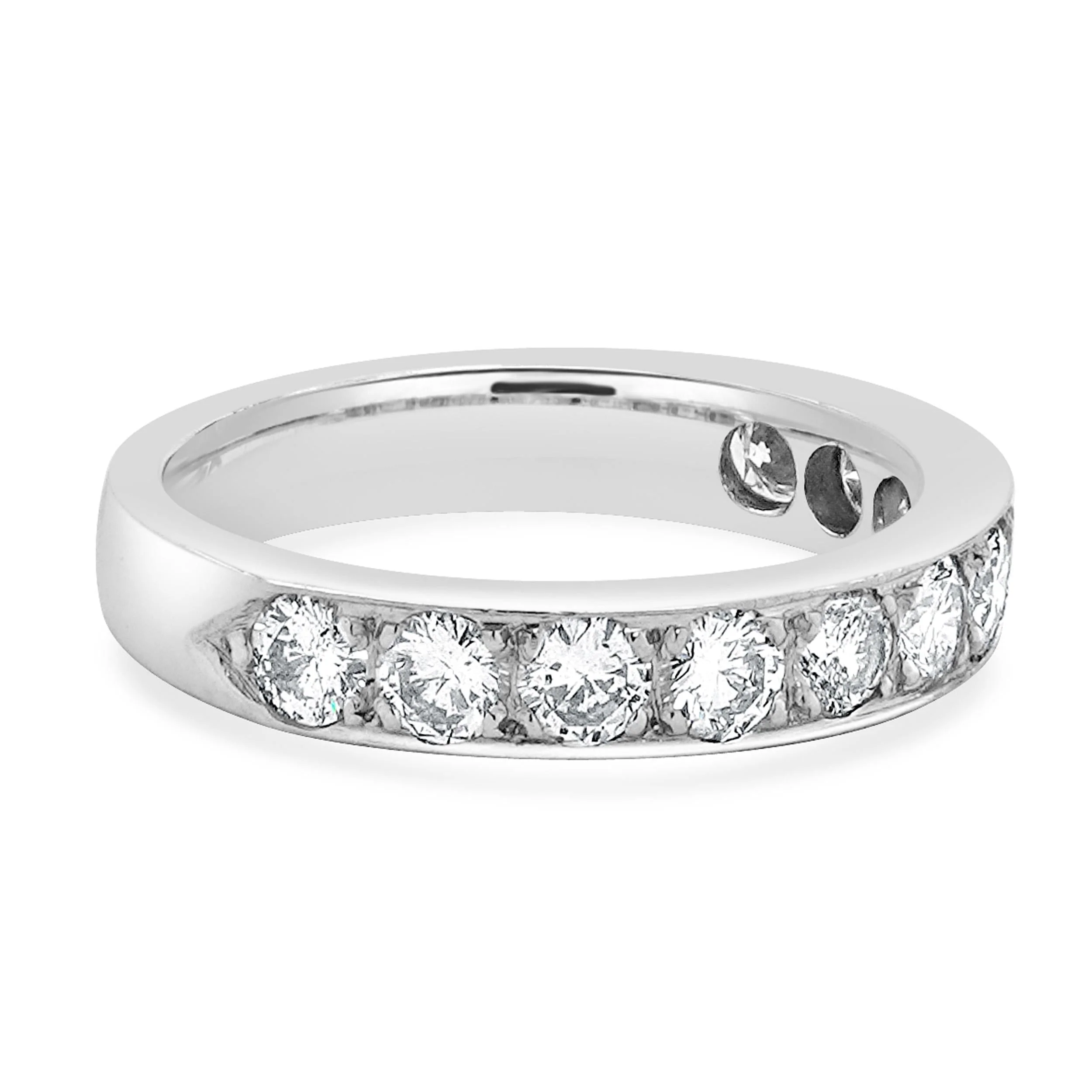 Platinum Channel Set Diamond Band - Image 4