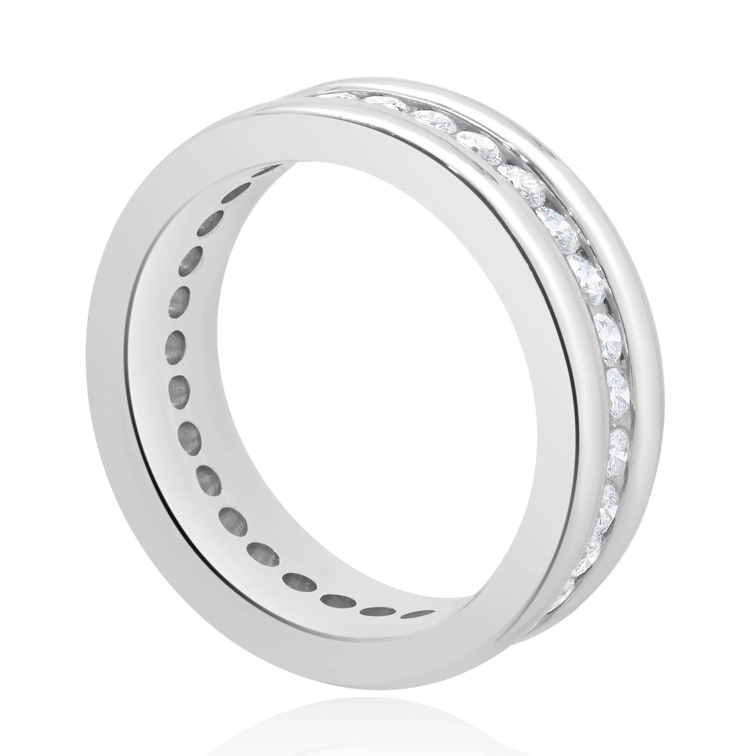 Platinum Channel Set Diamond Eternity Band - Image 3
