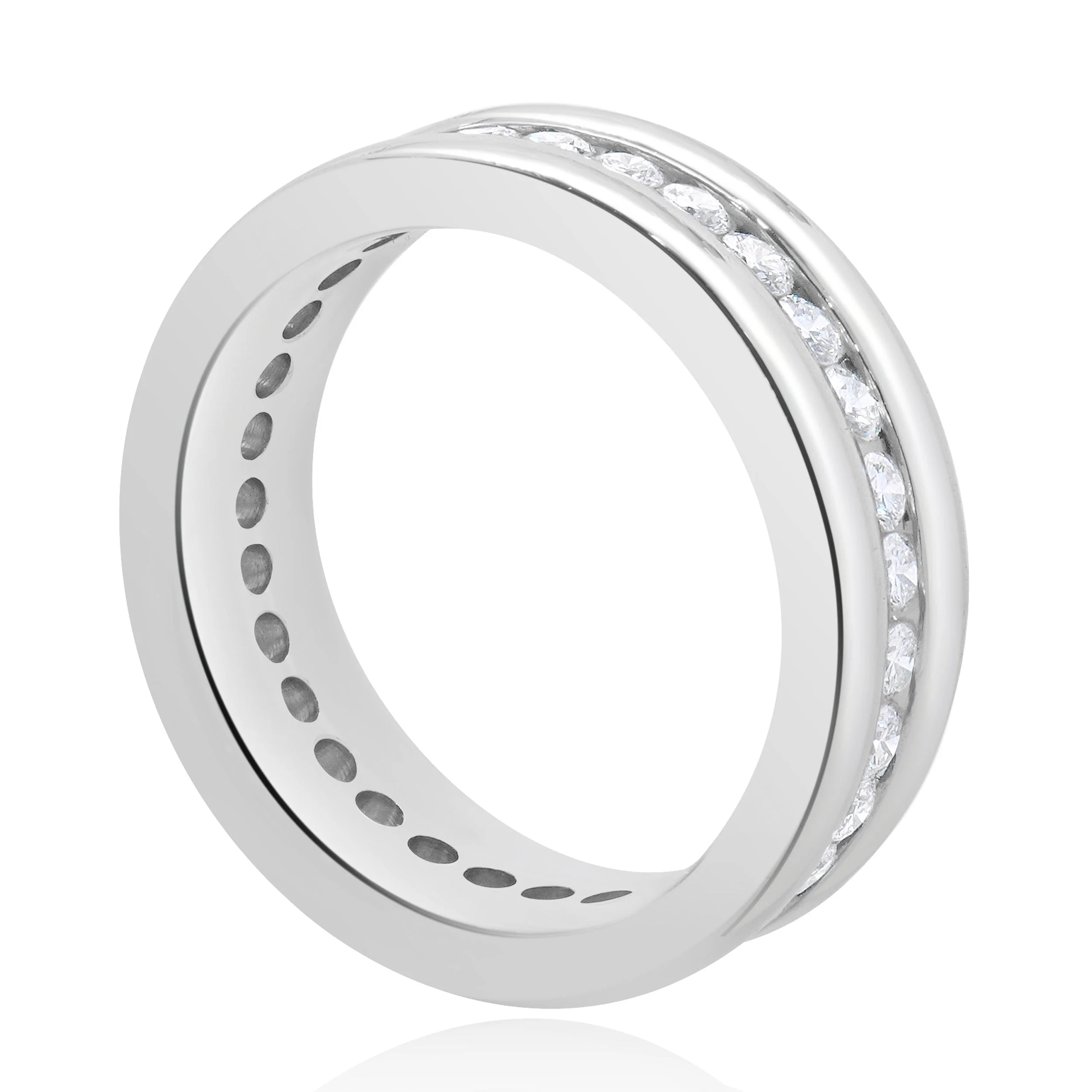 Platinum Channel Set Diamond Eternity Band - Image 4