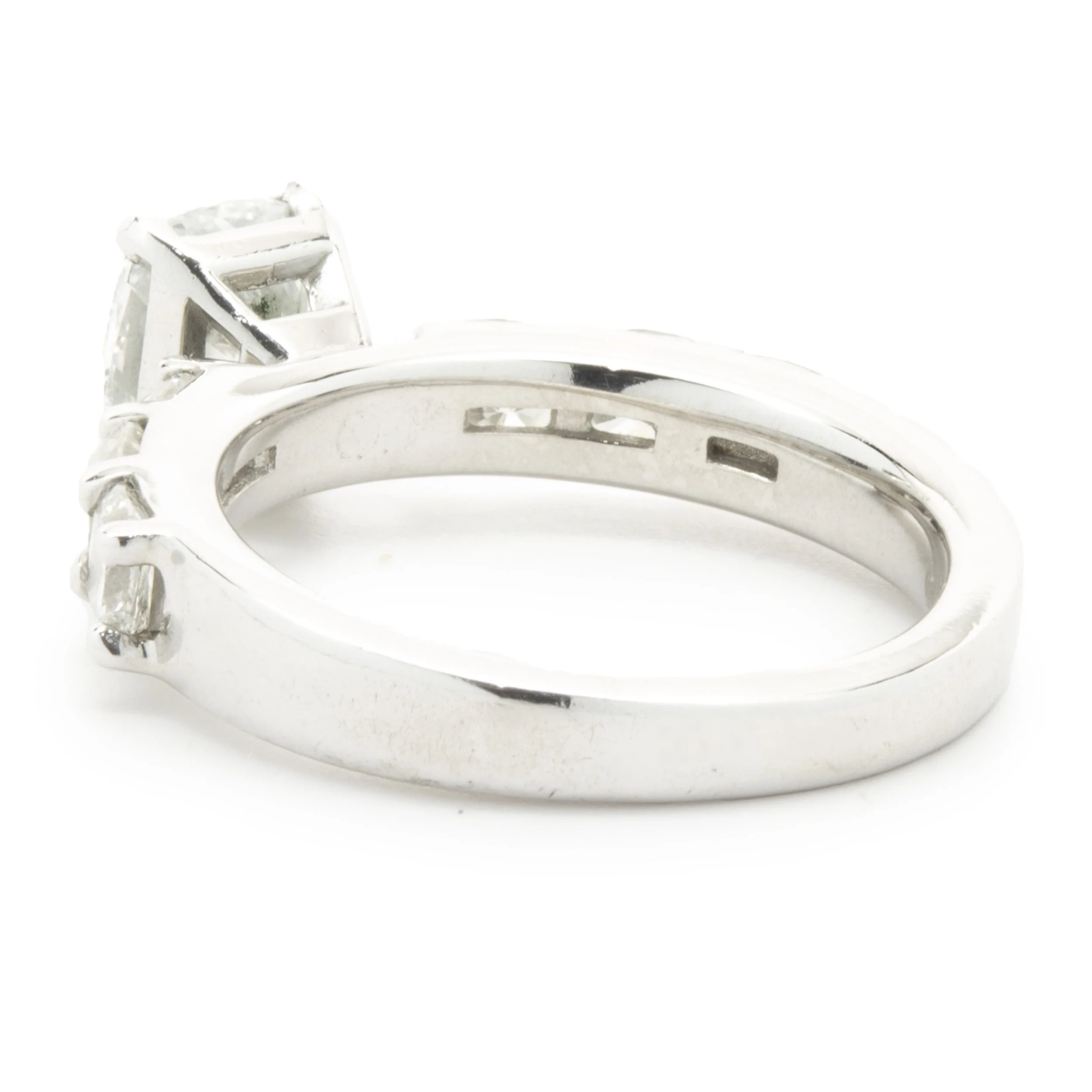 Platinum Cushion Cut Diamond Engagement Ring - Image 3