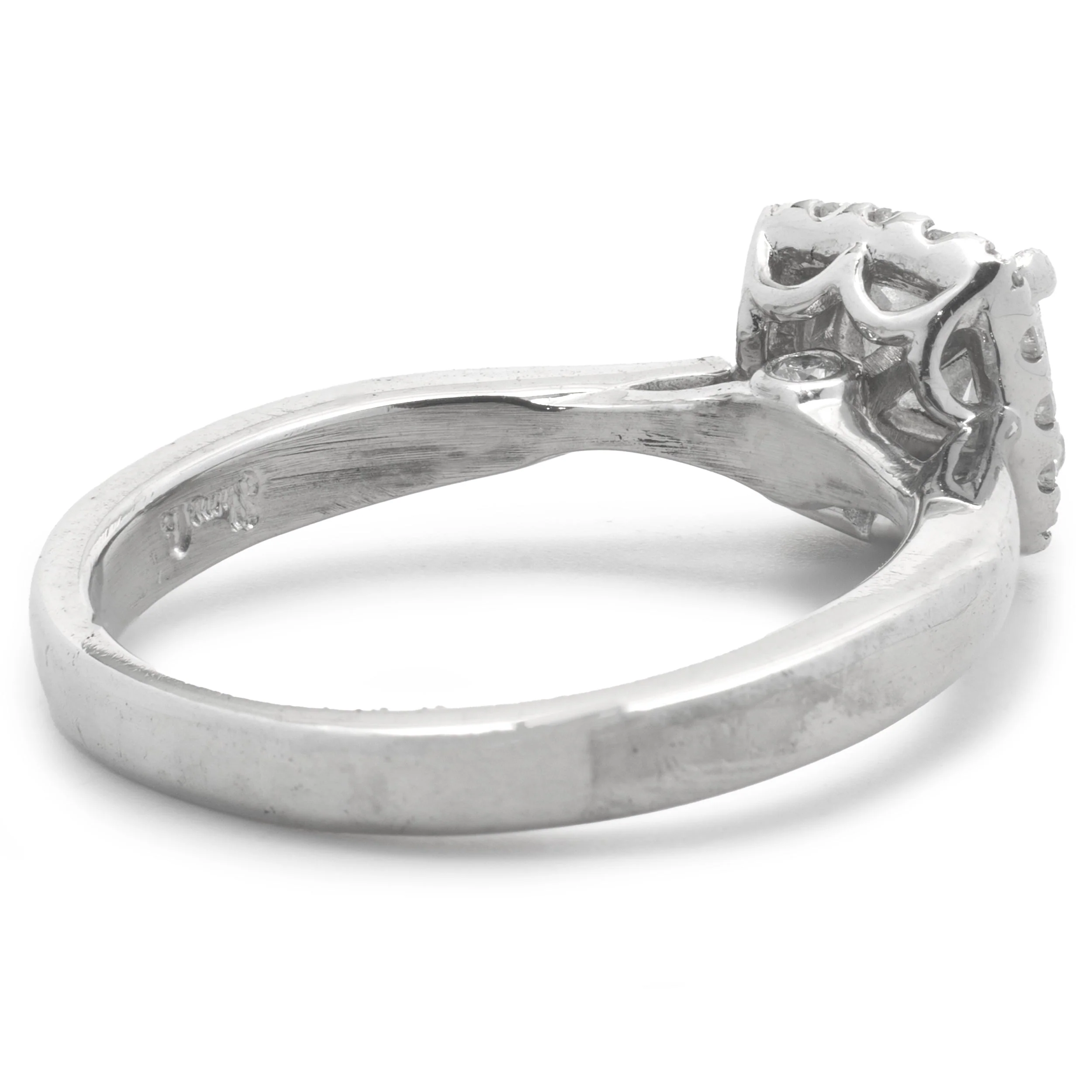 Platinum Cushion Cut Diamond Engagement Ring - Image 4