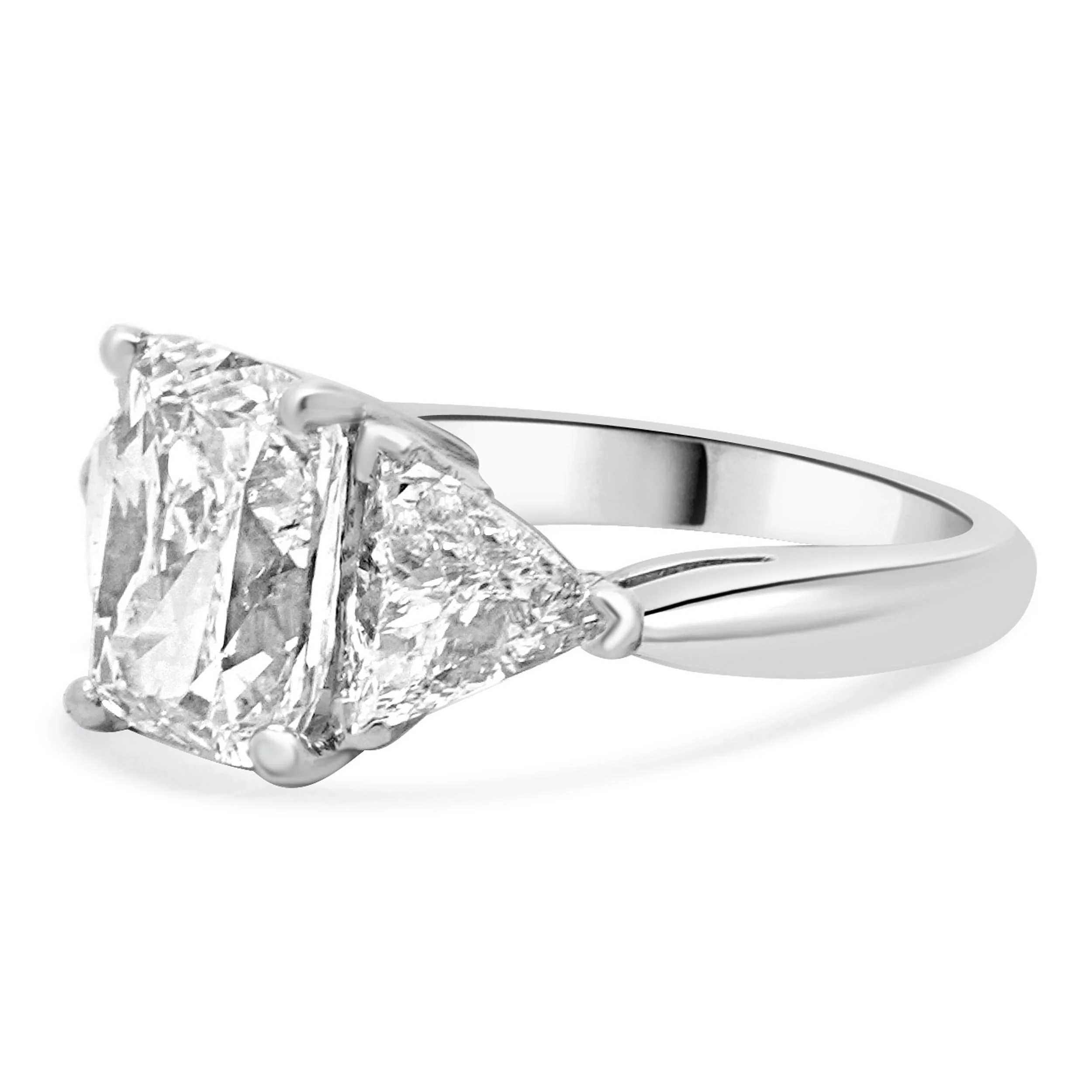 Platinum Cushion Cut Diamond Engagement Ring - Image 2
