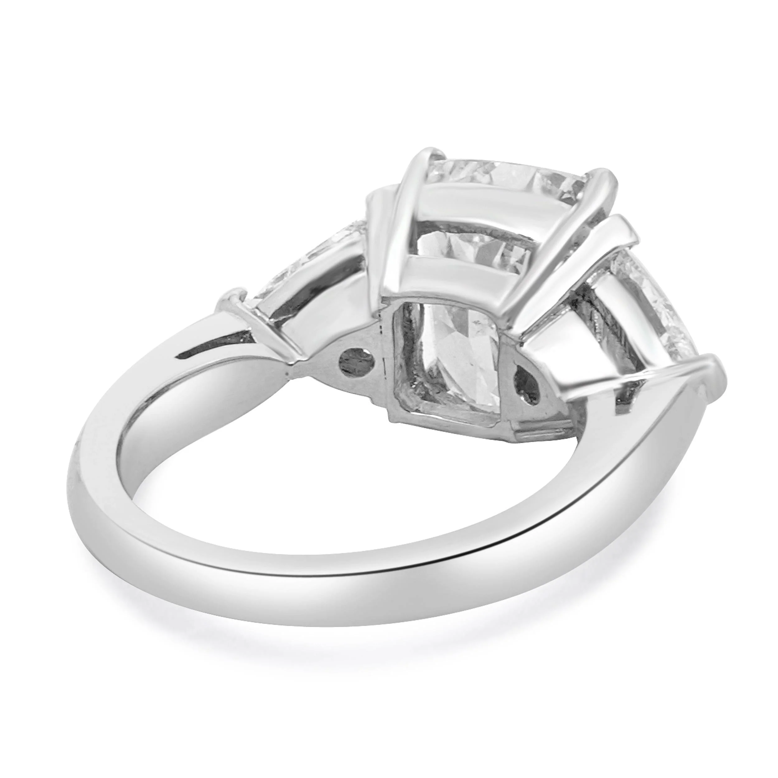 Platinum Cushion Cut Diamond Engagement Ring - Image 3
