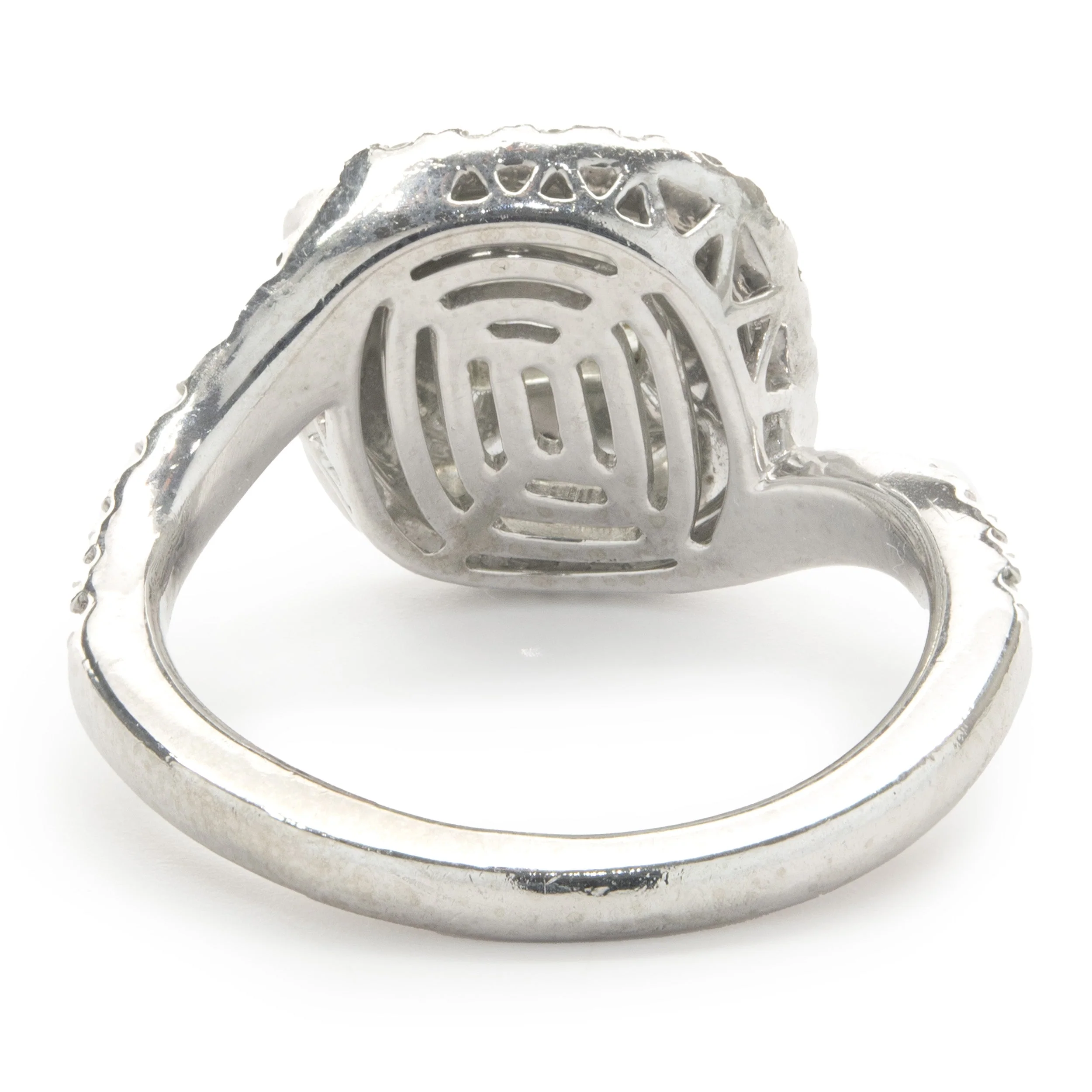 Platinum Custom Designed Princess Cut Diamond Engagement Ring - Image 4