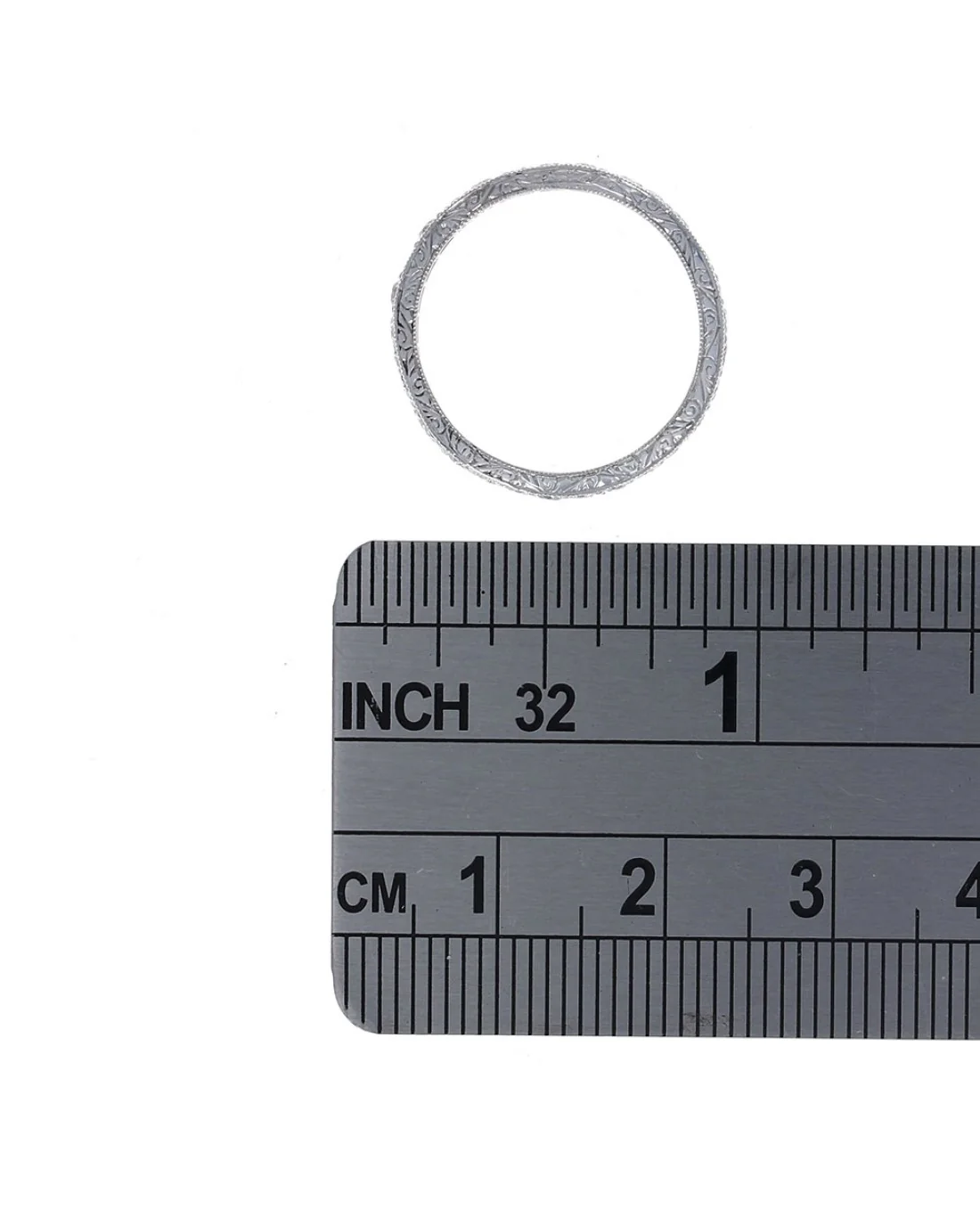Platinum Diamond Etched Eternity Band - Image 3