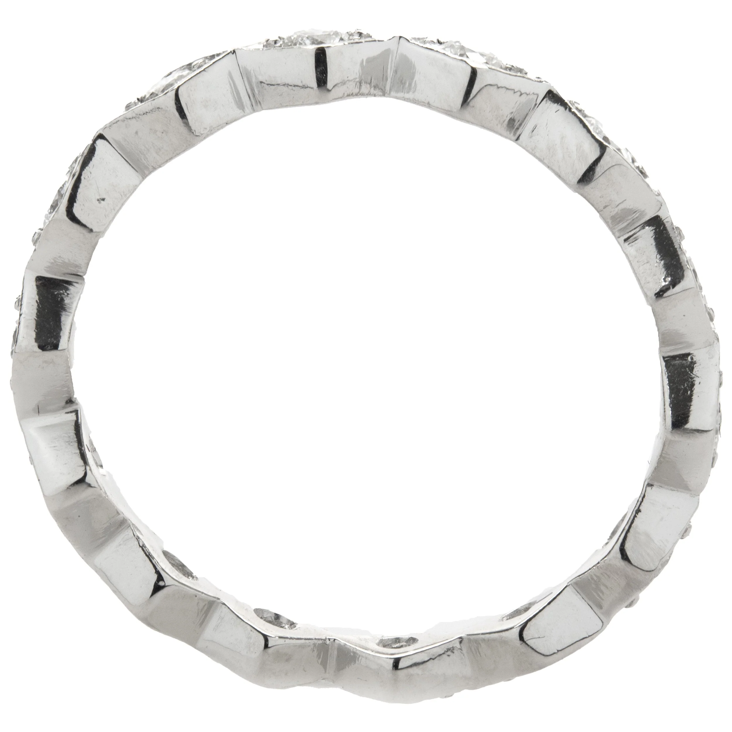 Platinum Diamond Geometric Band - Image 3