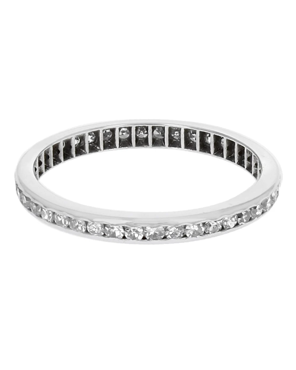 Platinum Diamond Thin Eternity Band - Image 2