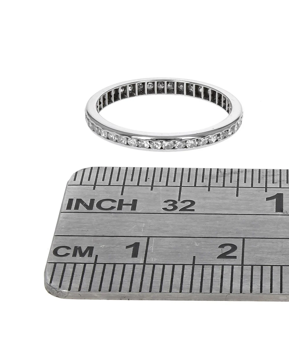 Platinum Diamond Thin Eternity Band - Image 3