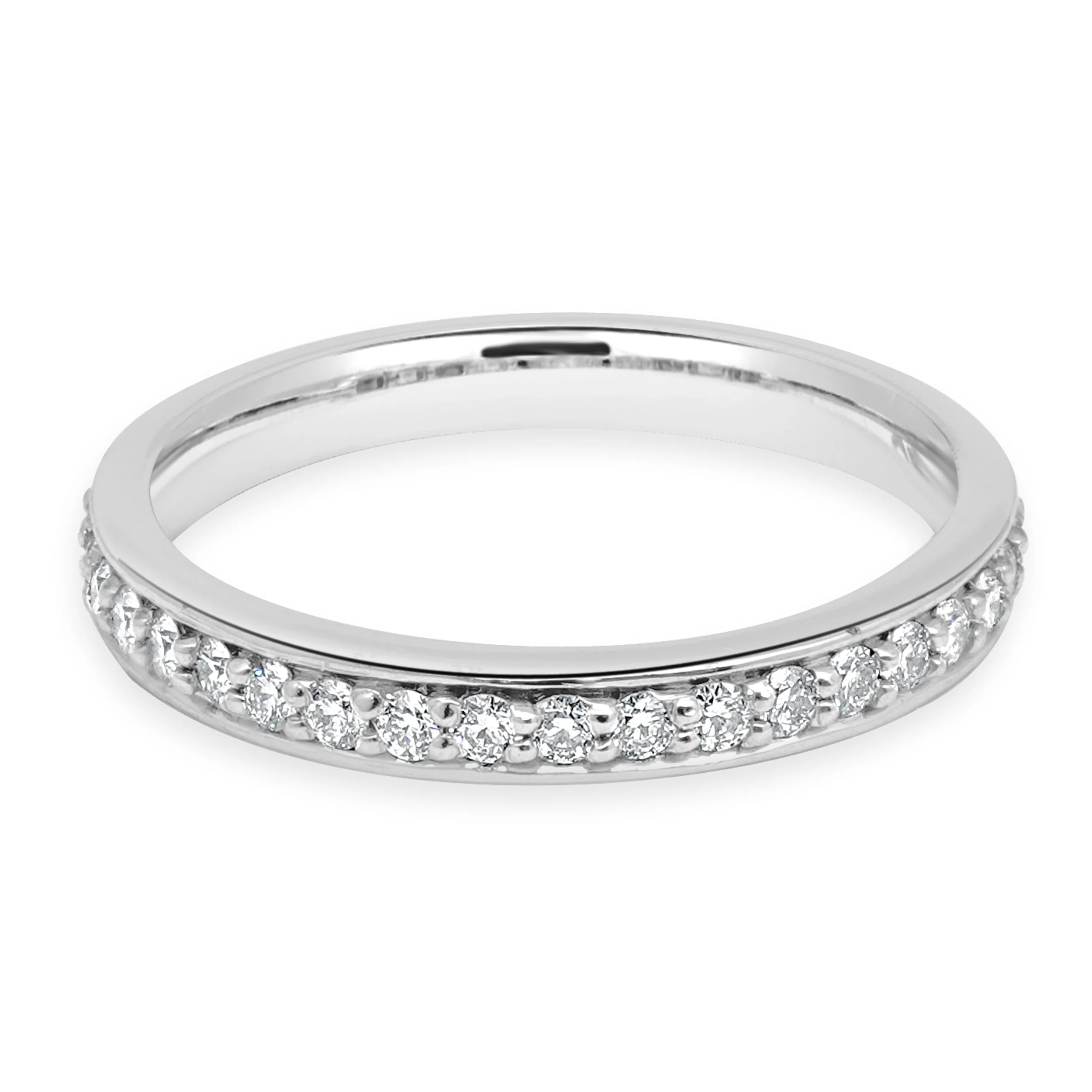 Platinum Half Diamond Band