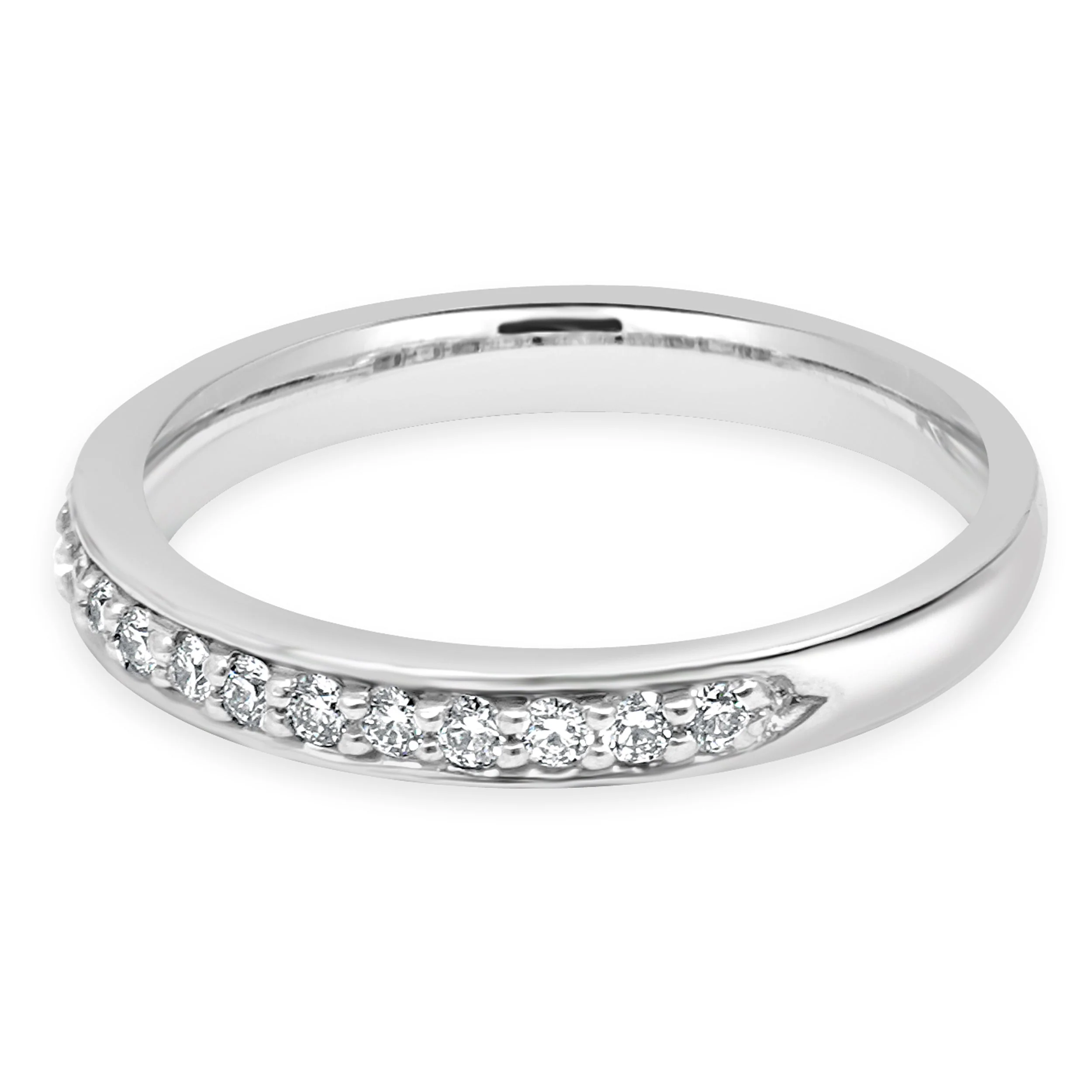 Platinum Half Diamond Band - Image 2