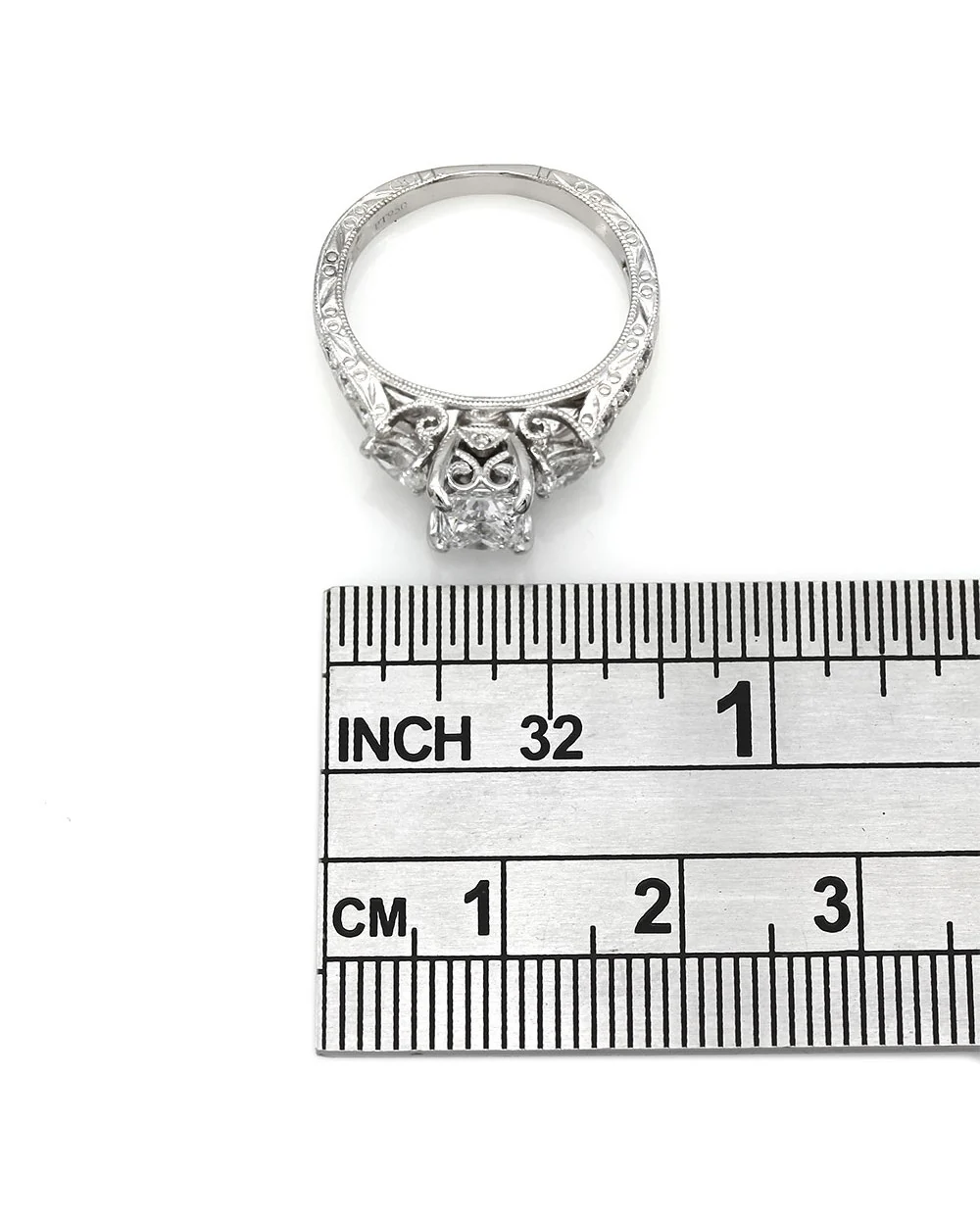 Platinum Multi-shape Diamond Ring with Princess Center Diamond - Image 3