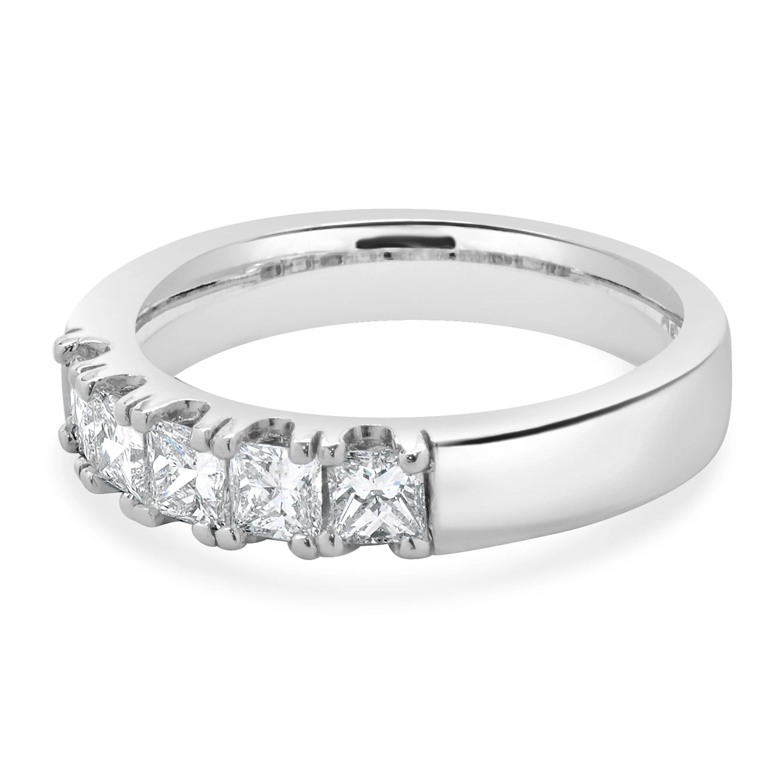 Platinum Princess Cut Diamond Band - Image 2