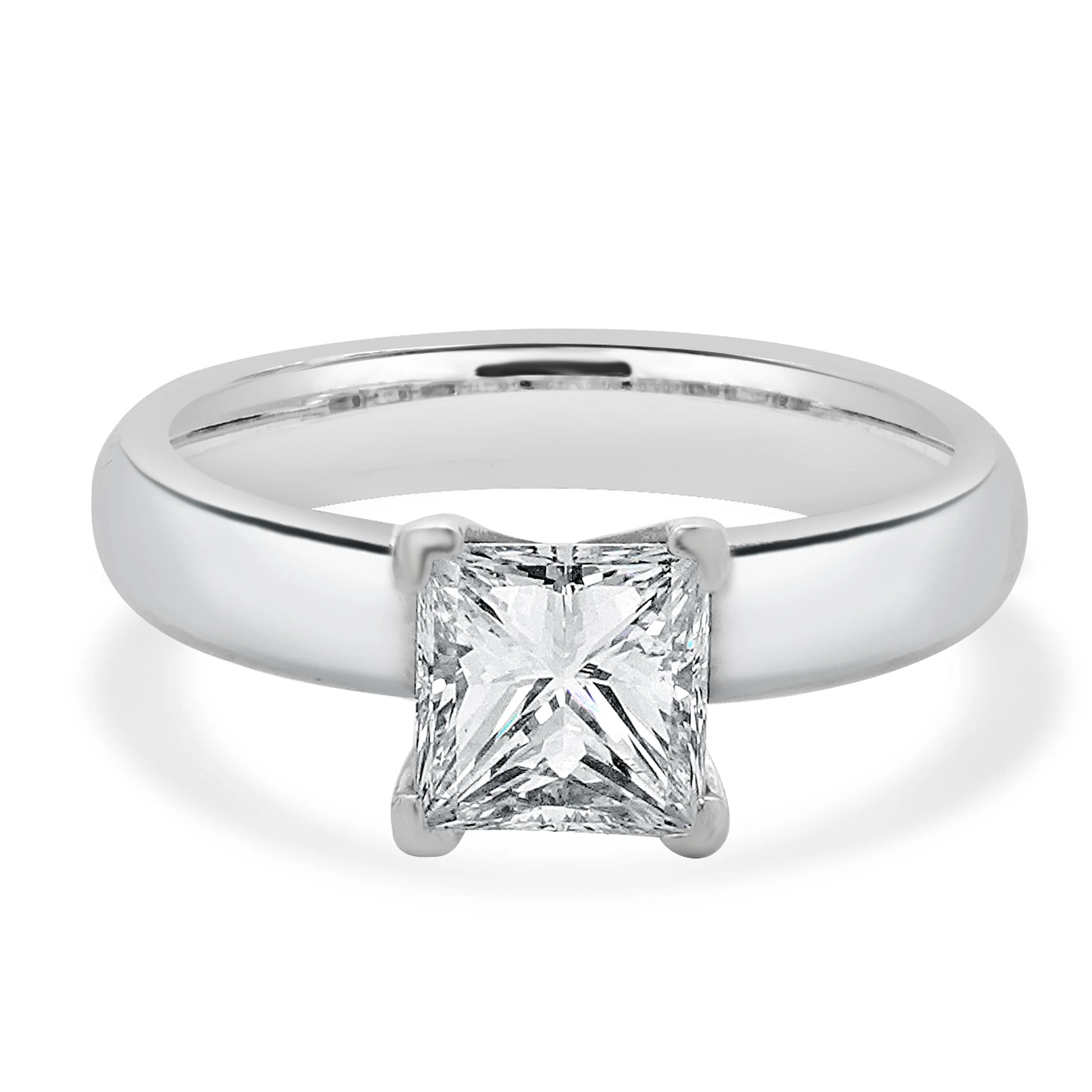 Platinum Princess Cut Diamond Engagement Ring