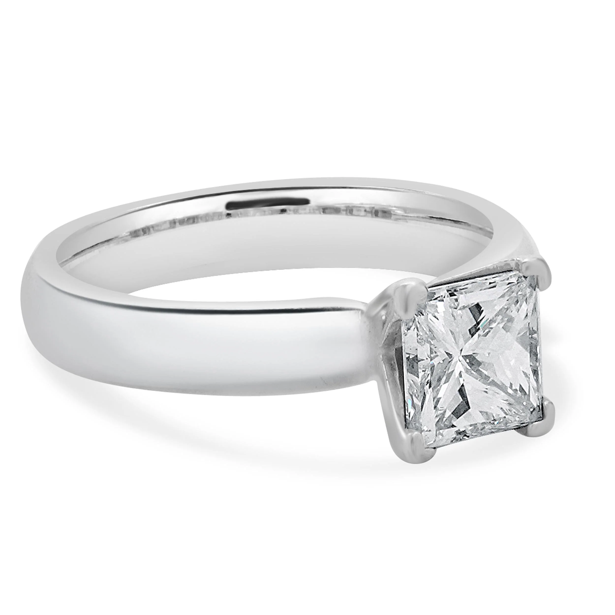 Platinum Princess Cut Diamond Engagement Ring - Image 2
