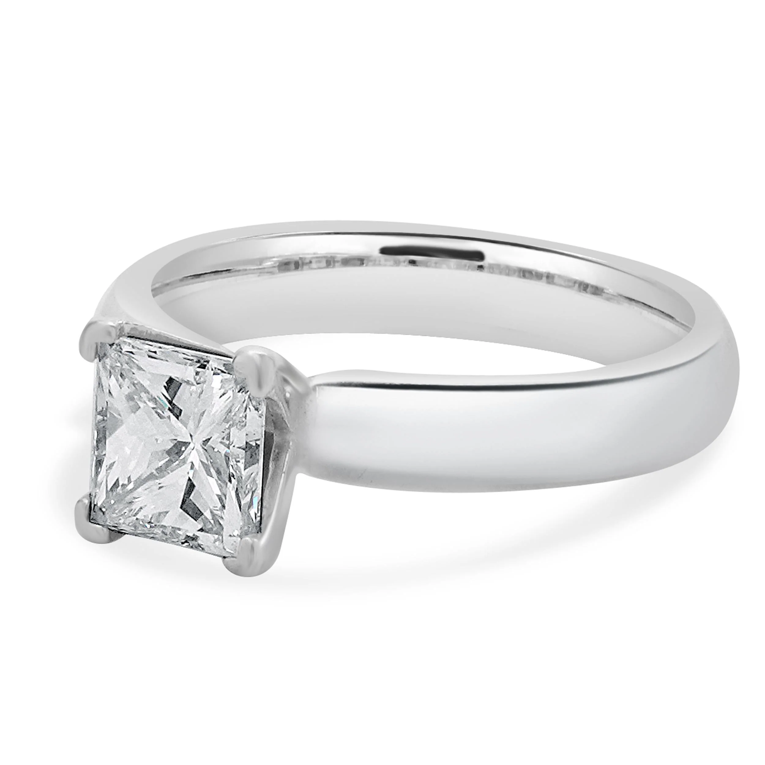 Platinum Princess Cut Diamond Engagement Ring - Image 3