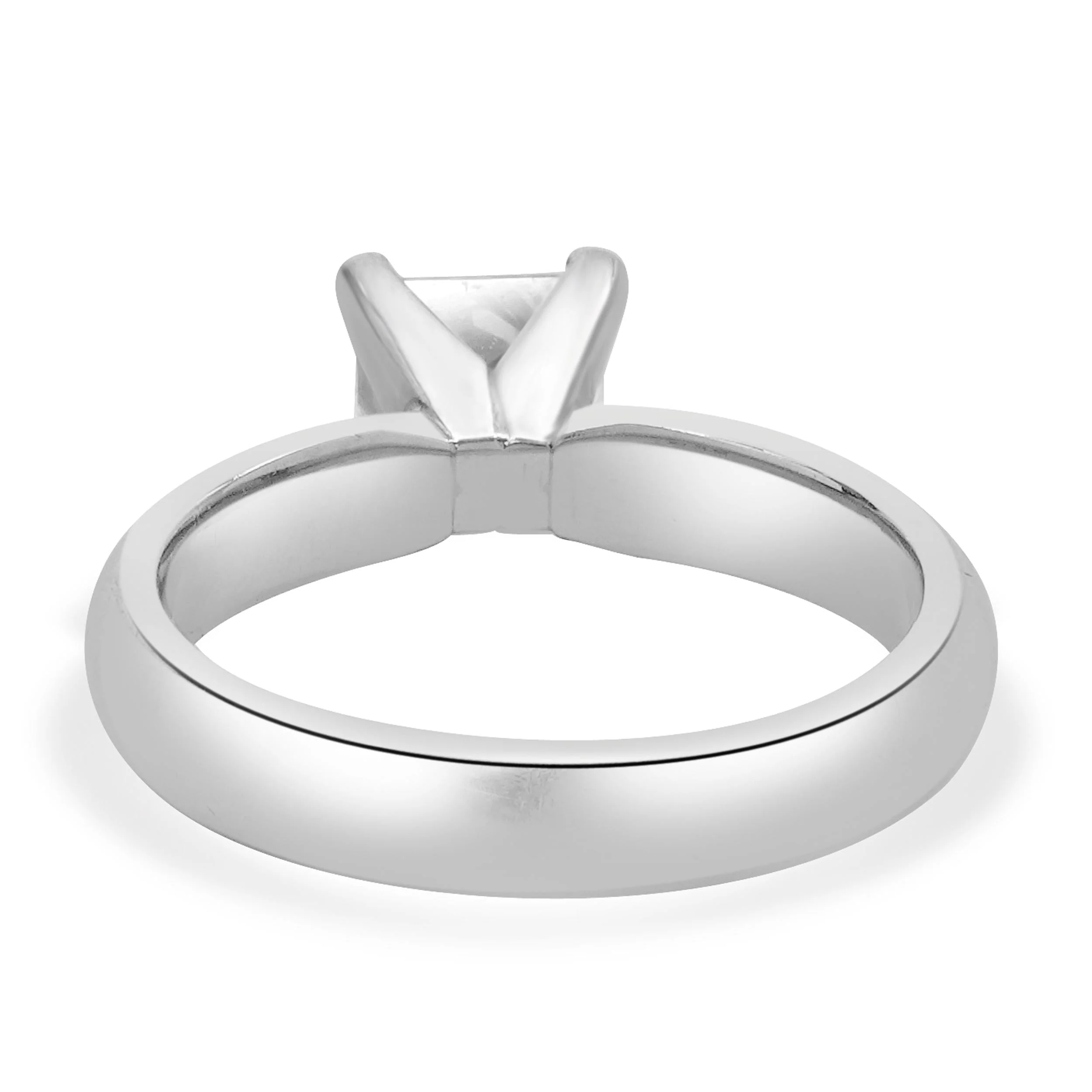 Platinum Princess Cut Diamond Engagement Ring - Image 4