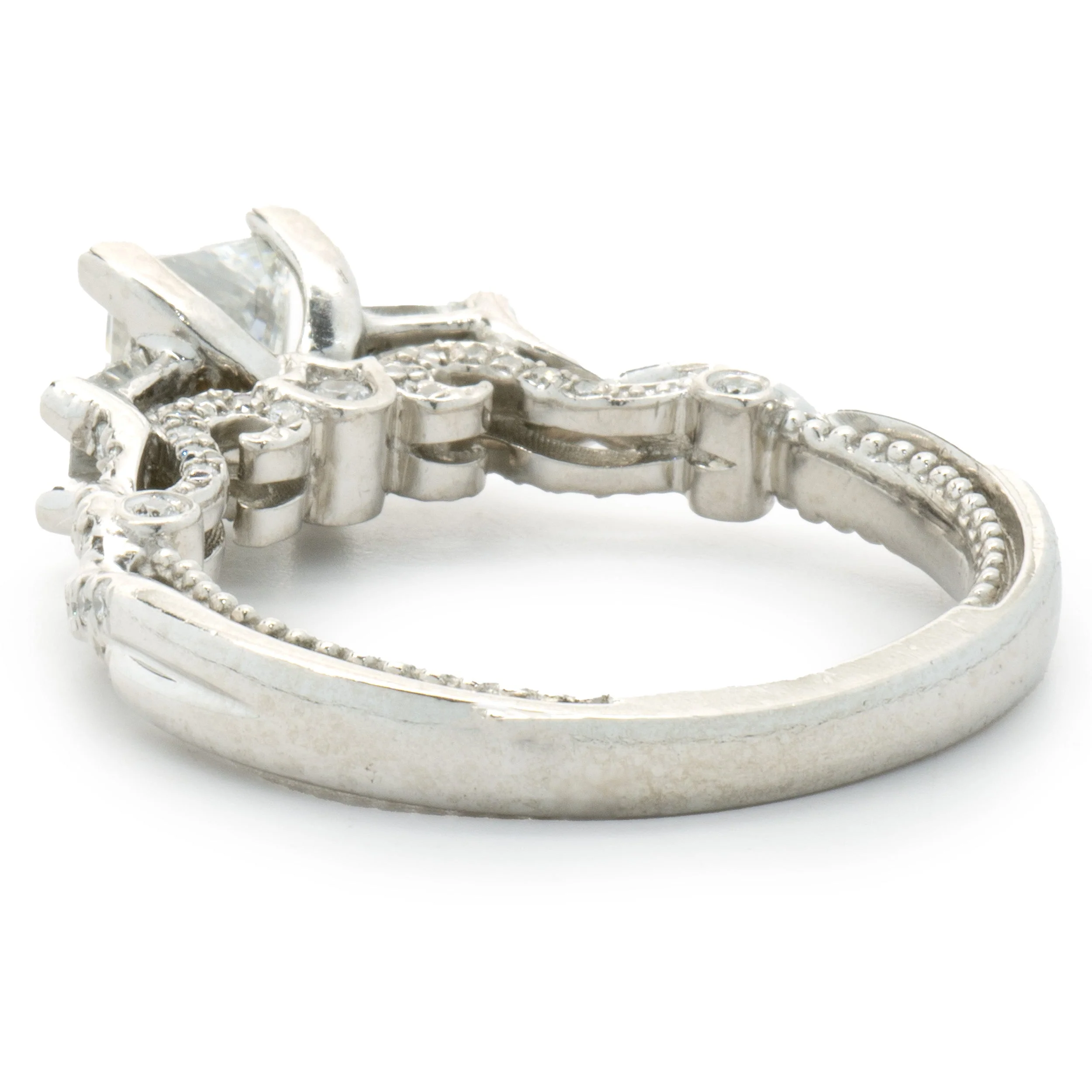 Platinum Princess Cut Diamond Engagement Ring - Image 3
