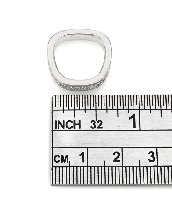 Platinum Princess Diamond Ring with Square Shank - Image 3