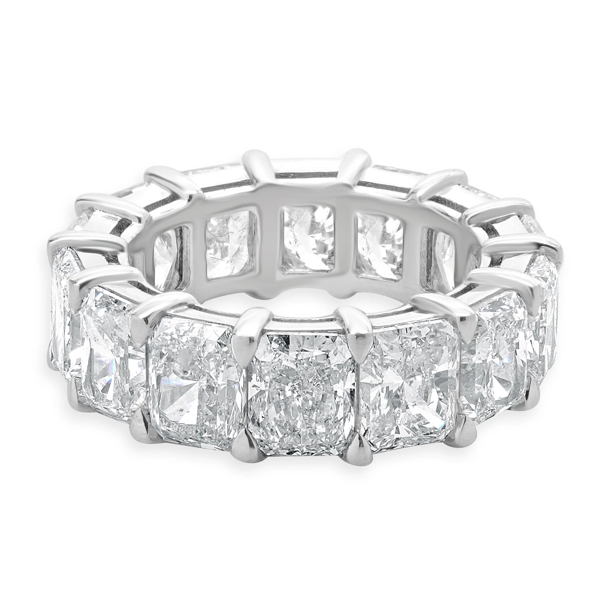 Platinum Radiant Cut Diamond Eternity Band