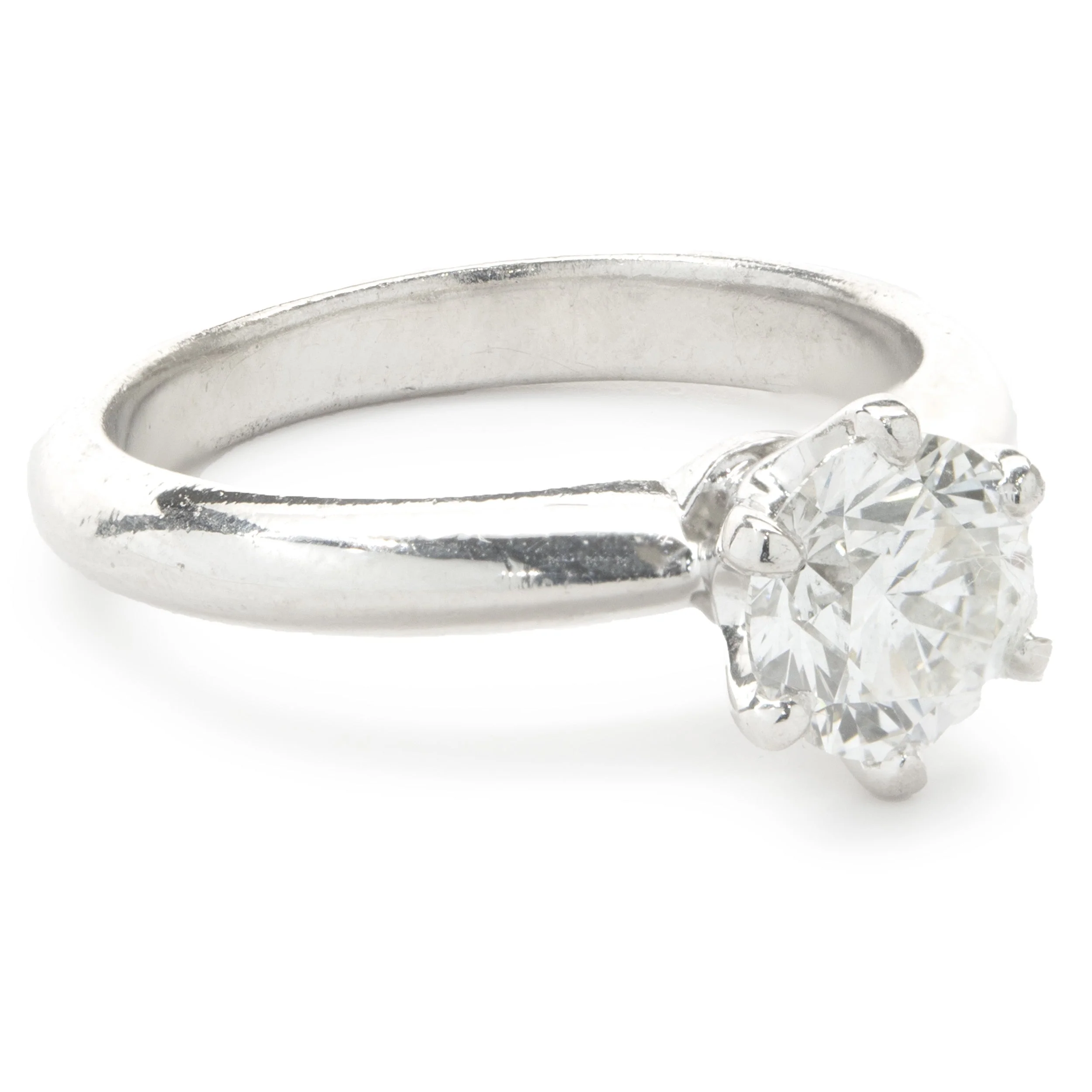 Platinum Round Brilliant Cut Diamond Engagement Ring - Image 2