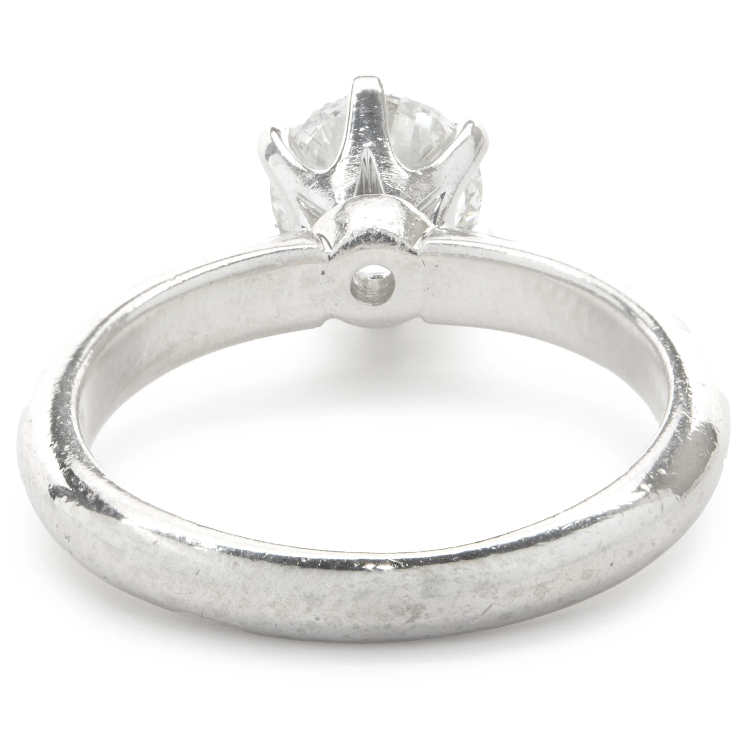 Platinum Round Brilliant Cut Diamond Engagement Ring - Image 3
