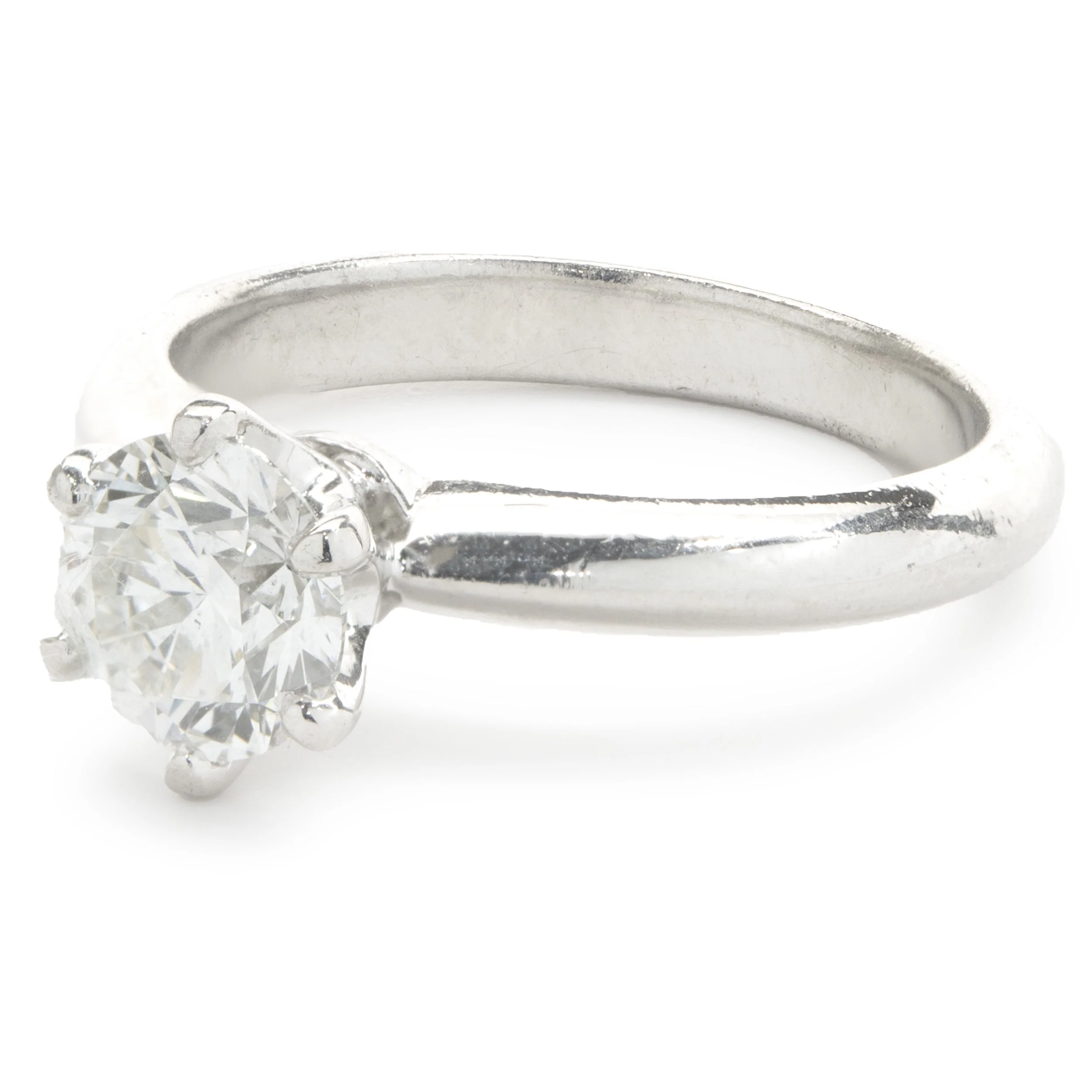 Platinum Round Brilliant Cut Diamond Engagement Ring - Image 4